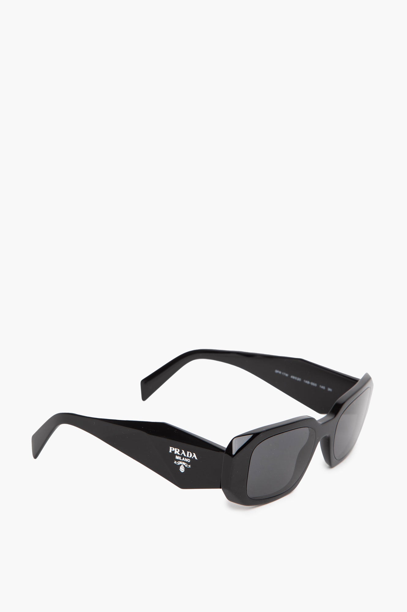 Prada Narrow Square Black Sunglasses