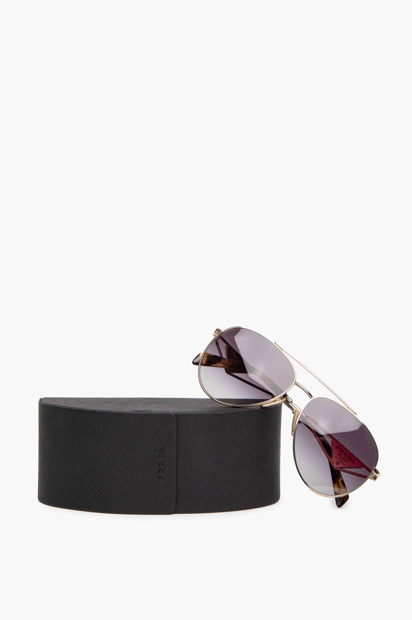 Prada Aviator Gold Metal Sunglasses