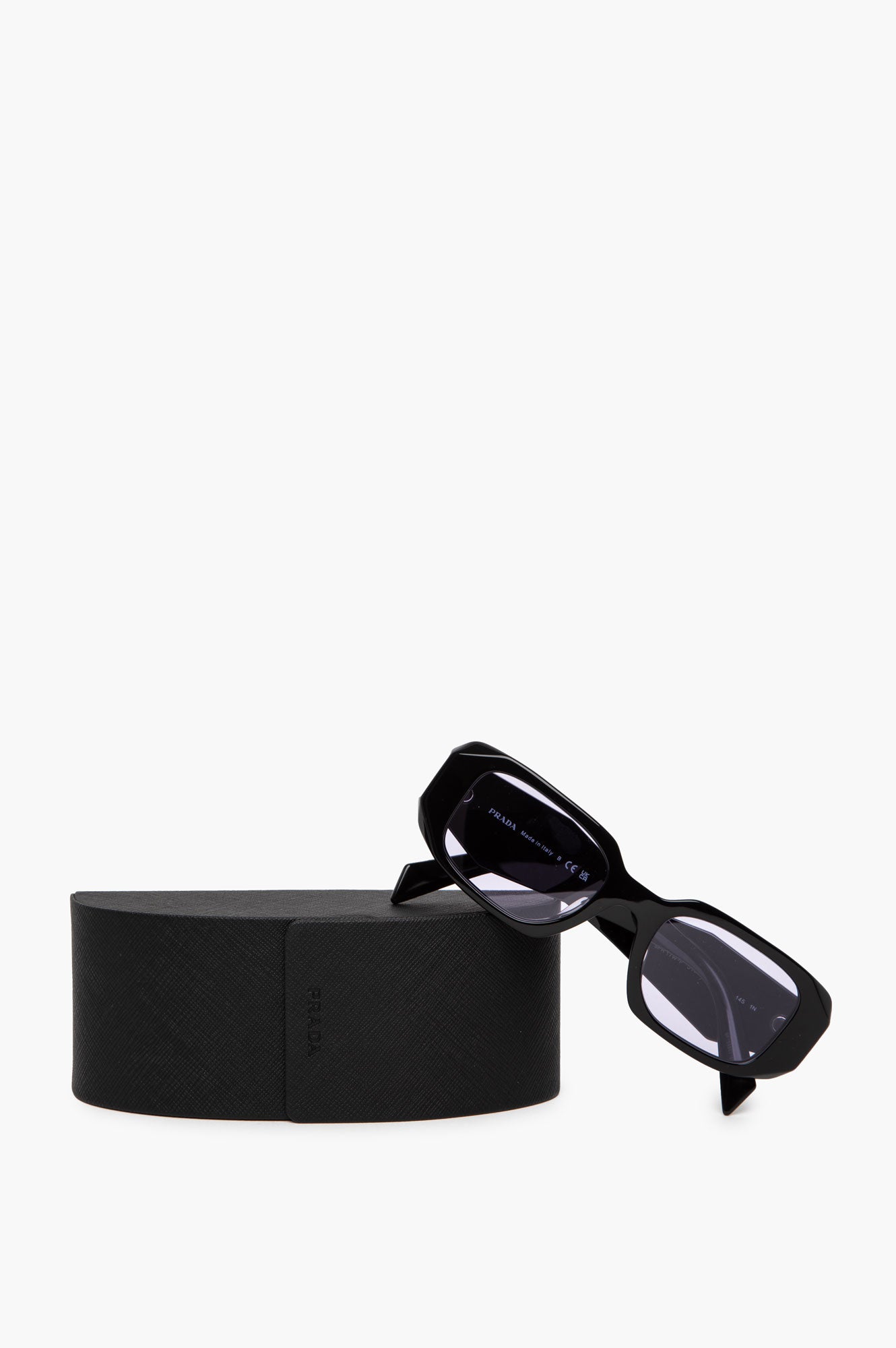 Prada PR 17WS Black Sunglasses With Purple Lenses