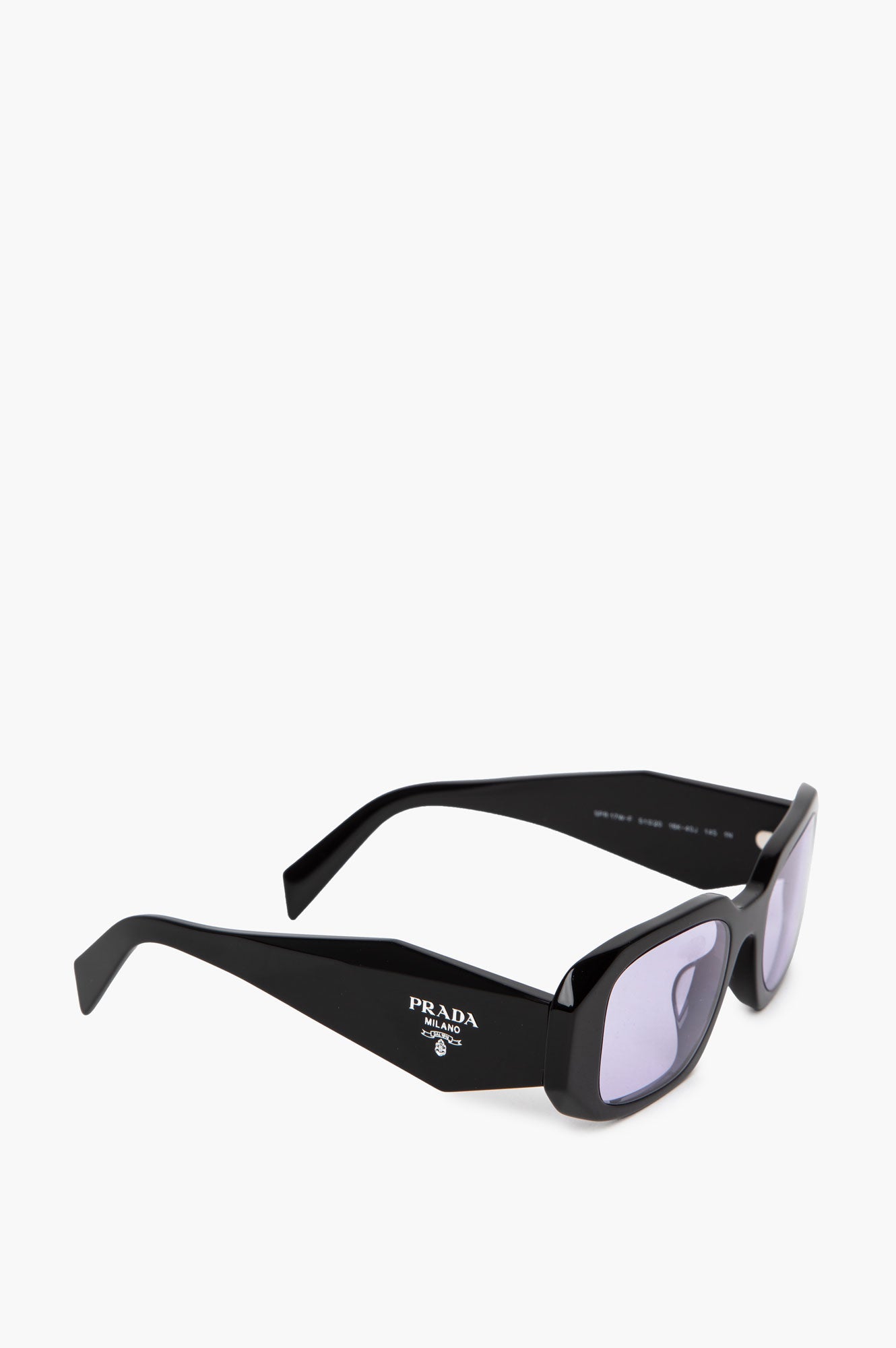 Prada PR 17WS Black Sunglasses With Purple Lenses