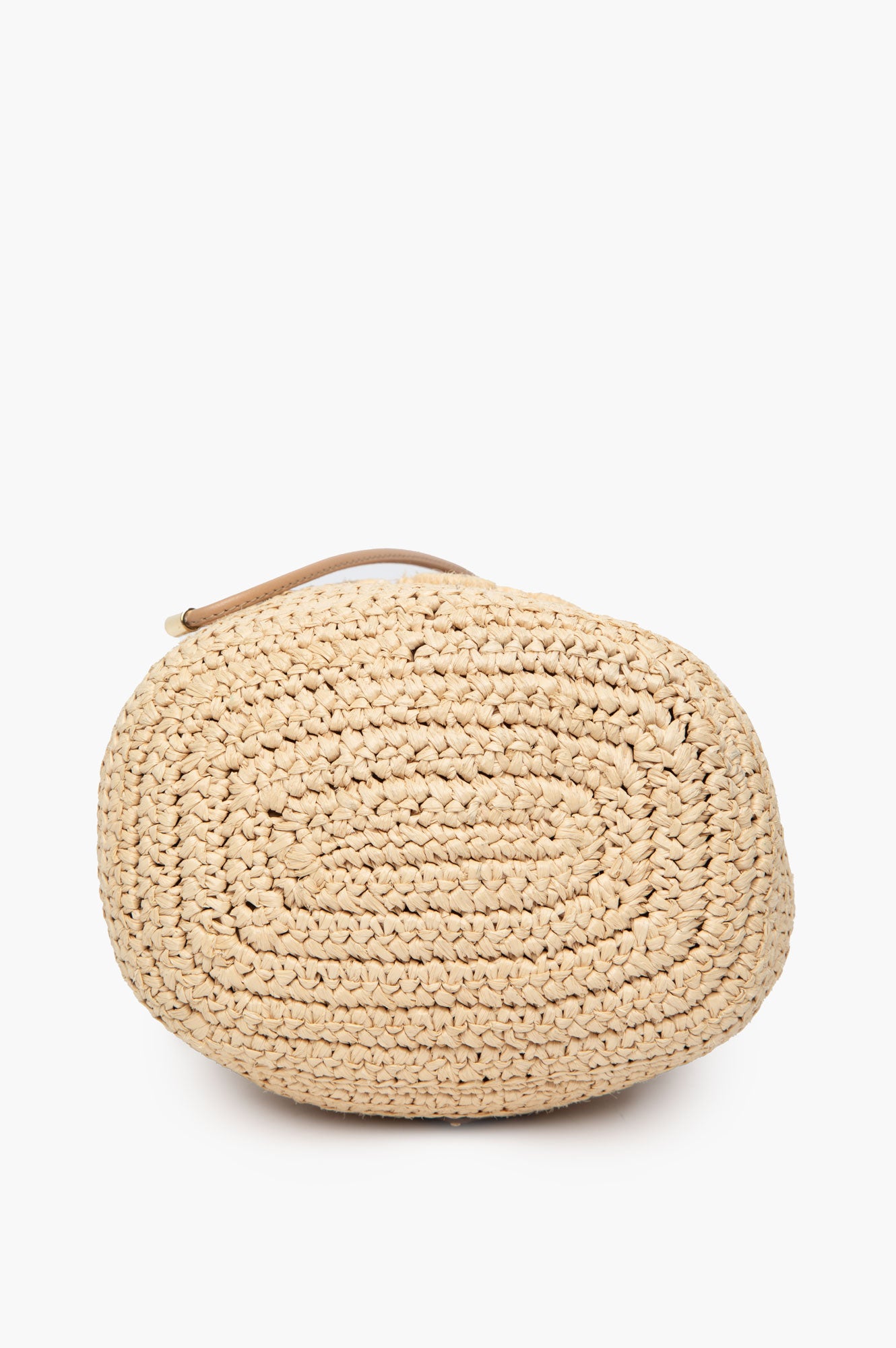 Prada Mini Crochet Raffia Bucket Bag