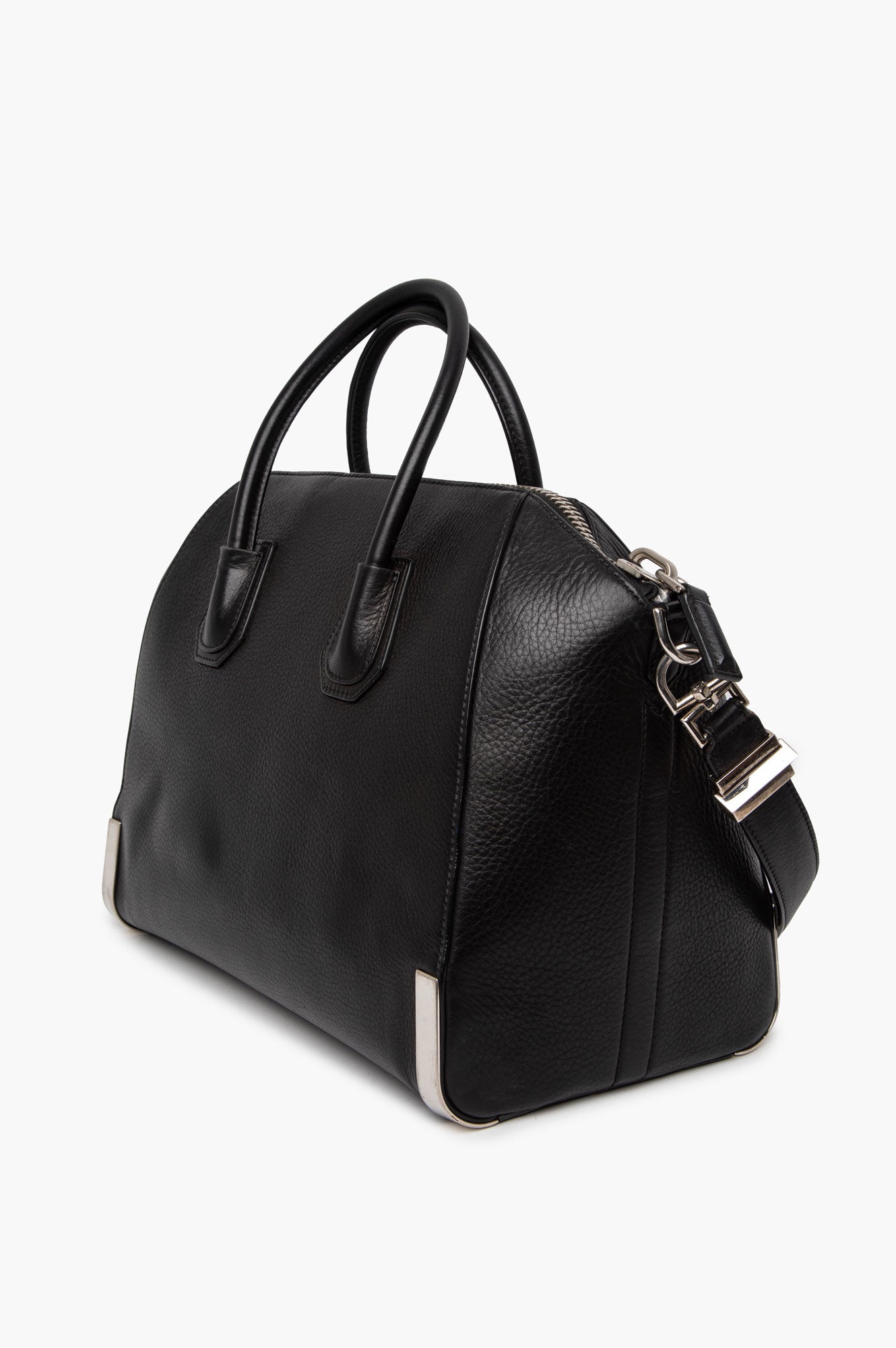 Givenchy Medium Black Grained Leather Antigona Bag