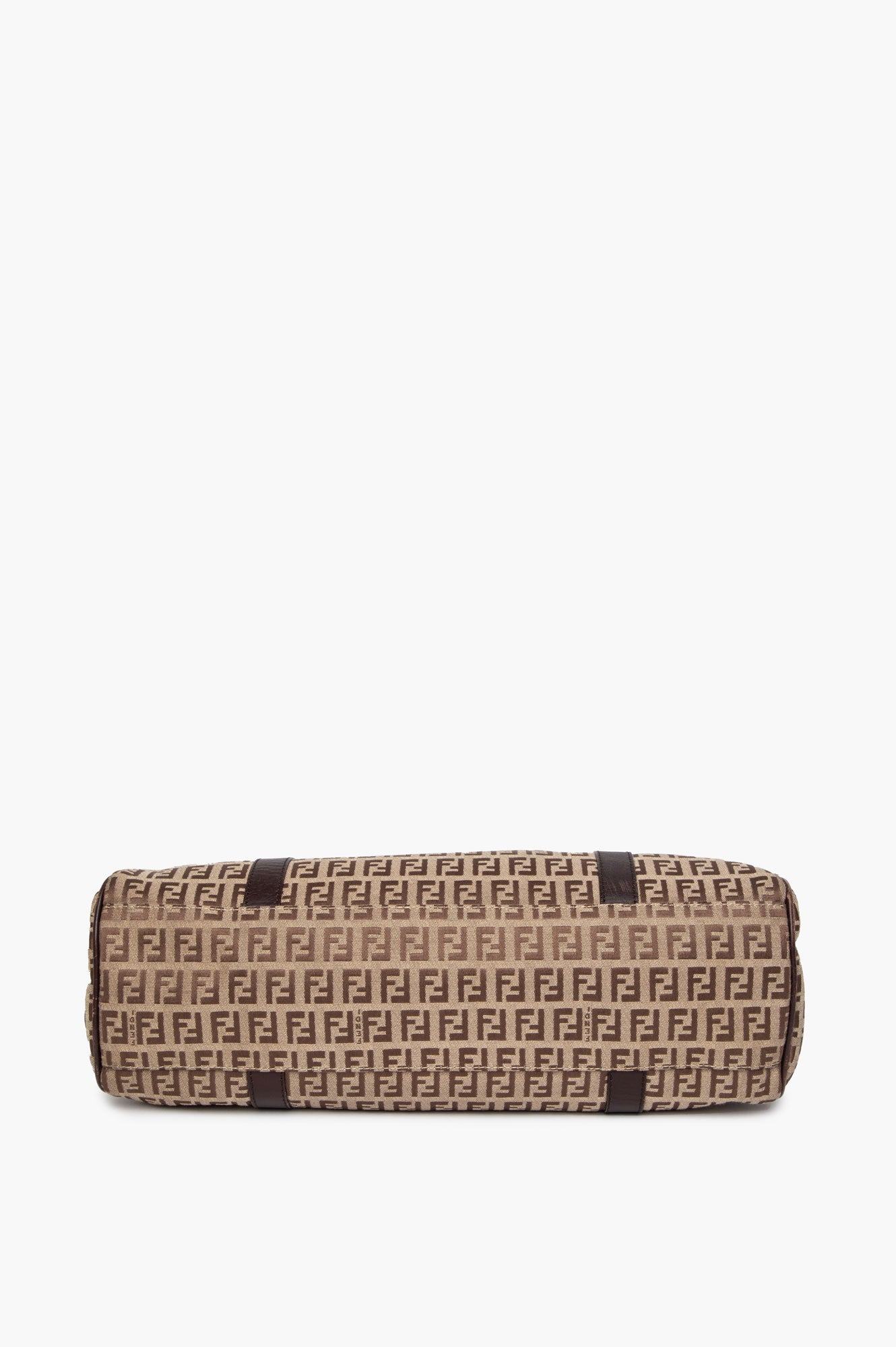 Fendi Zucchino Brown Canvas Shoulder Bag