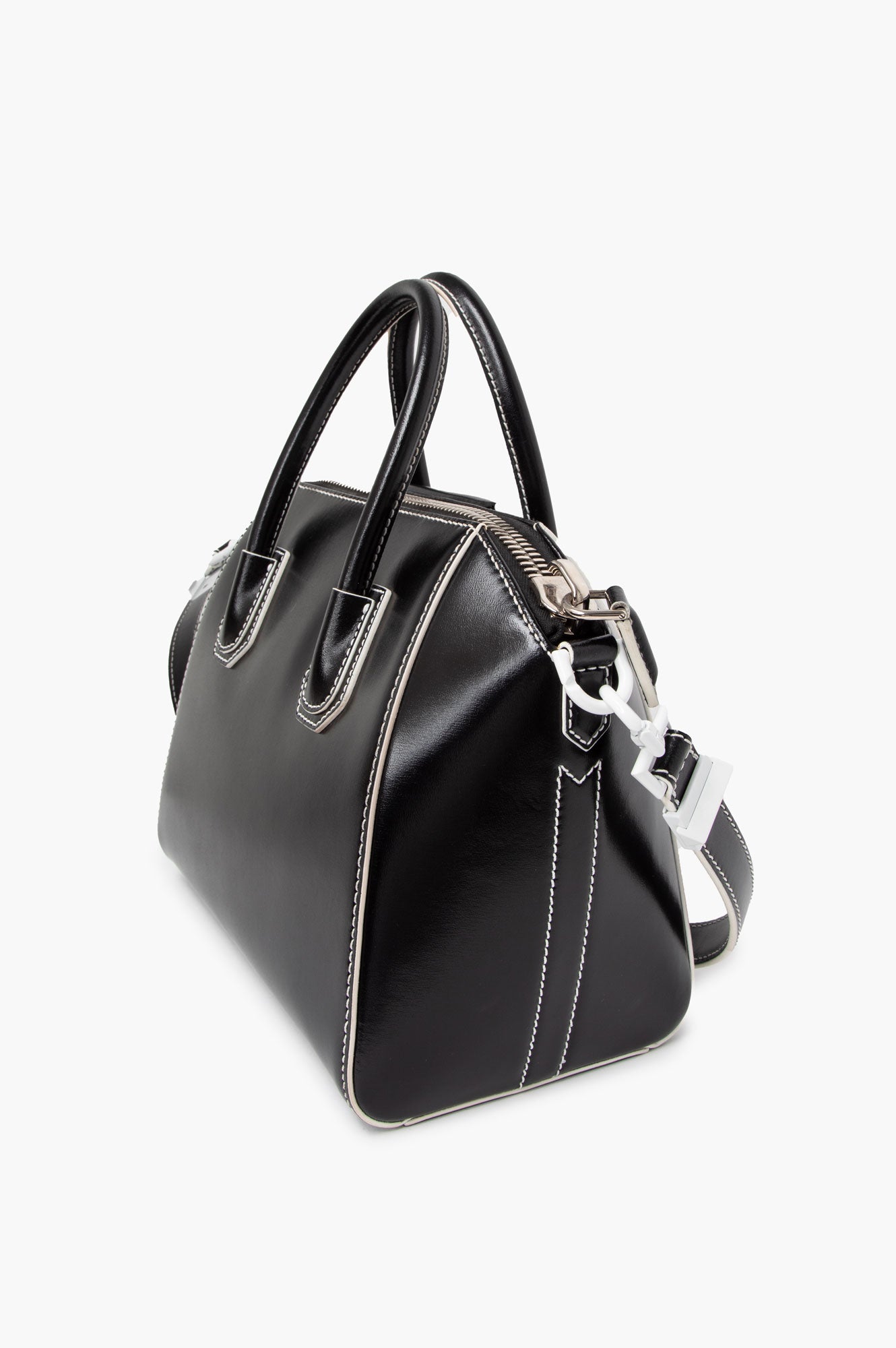 Givenchy Small Black Leather Contrast Stitching Antigona