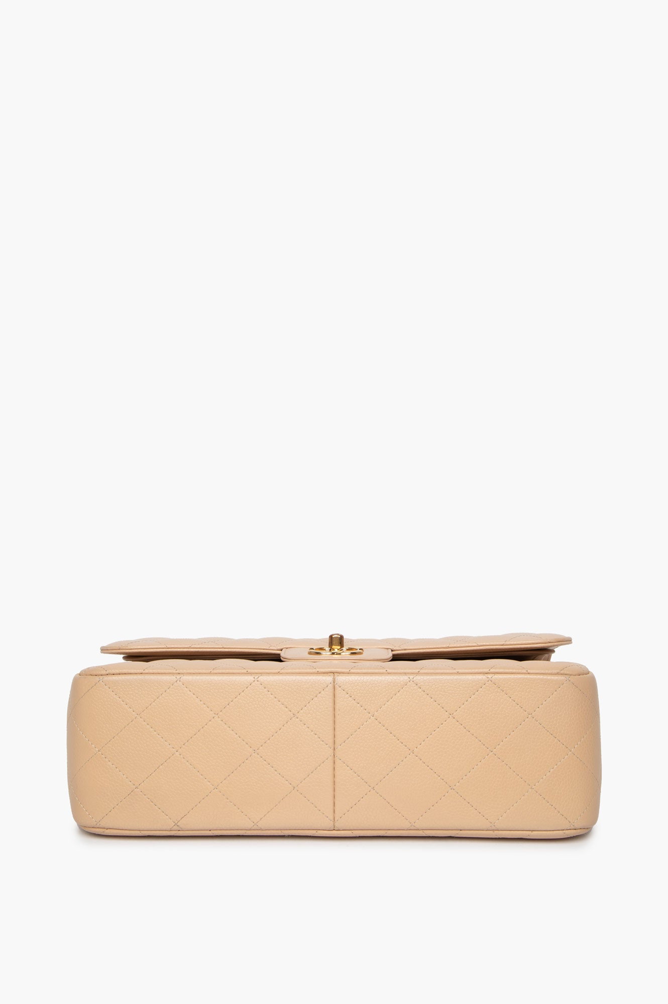 Chanel Beige Caviar Jumbo Classic Double Flap Bag