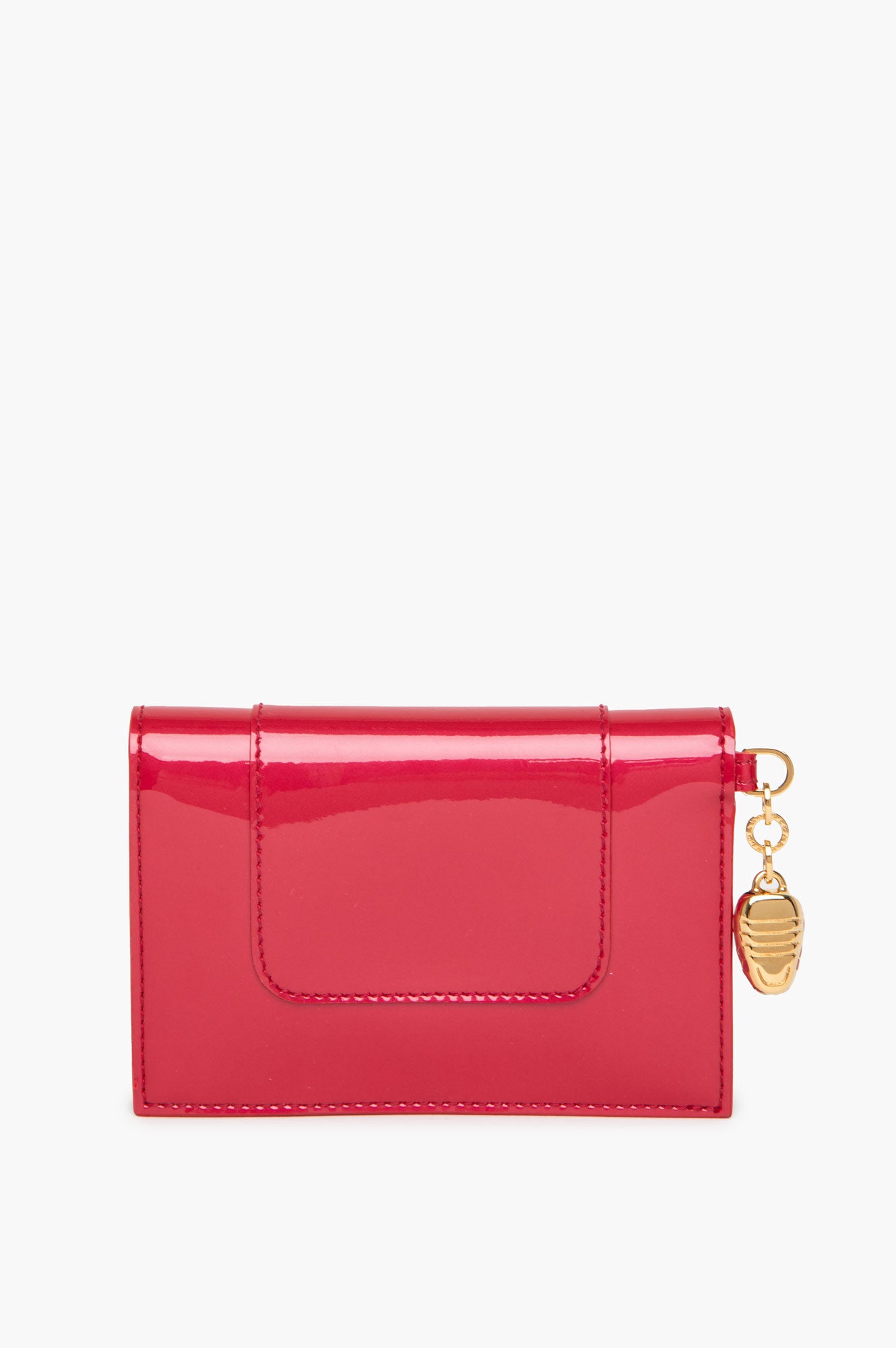 Bvlgari Pink Patent Serpenti Forever Bi-fold Wallet