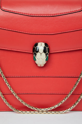 Bvlgari Serpenti Red Shoulder Bag