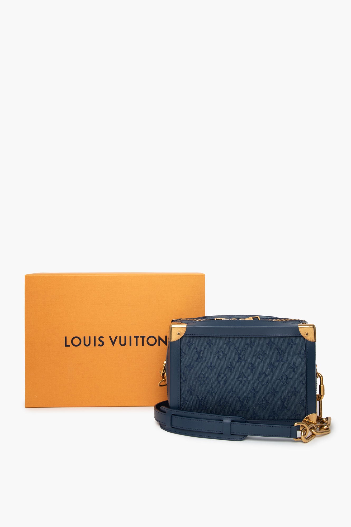 Louis Vuitton Blue Monogram Denim Soft Trunk