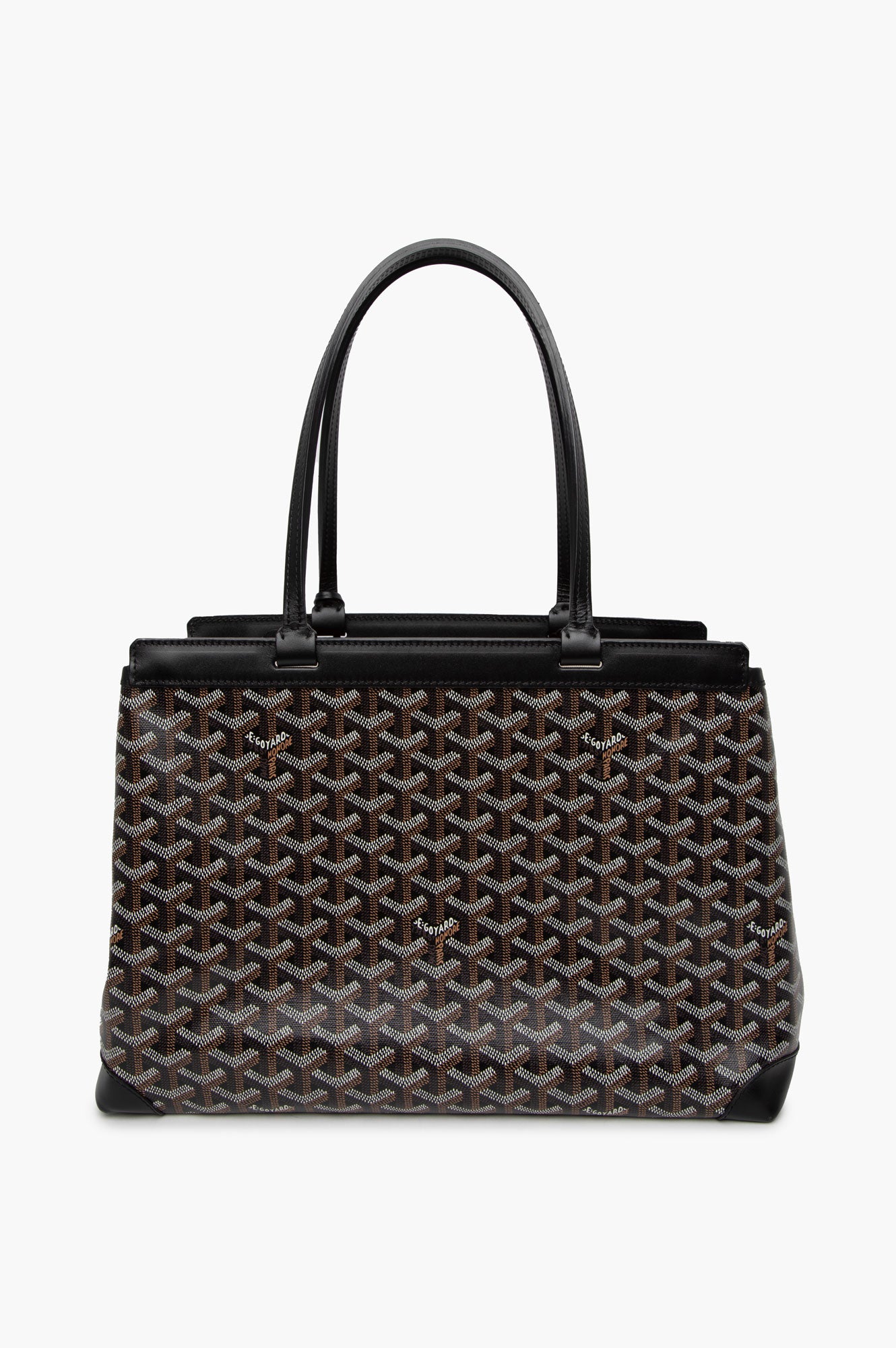 Goyard Black Goyardine Bellechasse PM Tote