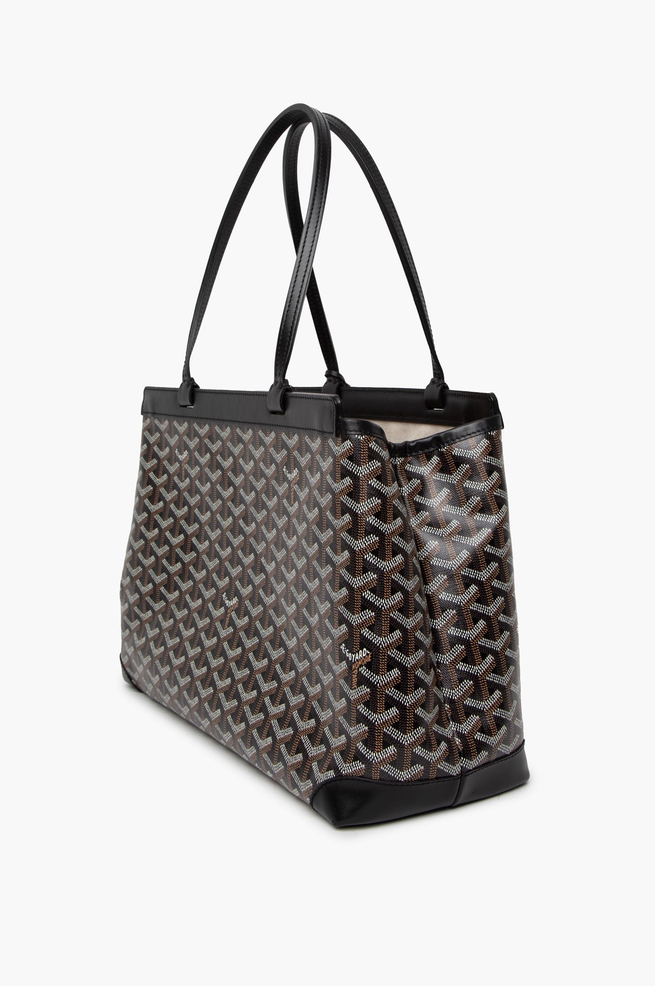 Goyard Black Goyardine Bellechasse PM Tote