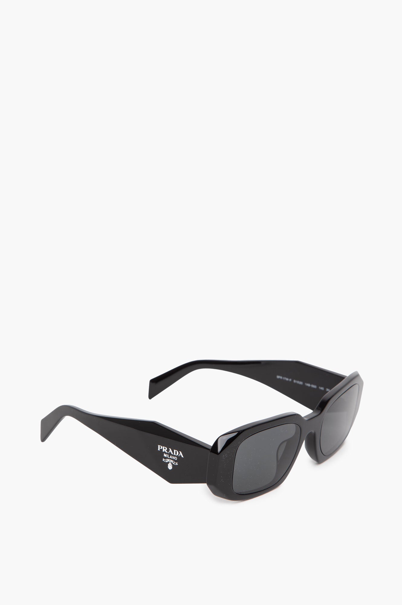 Prada Black Square Narrow Sunglasses