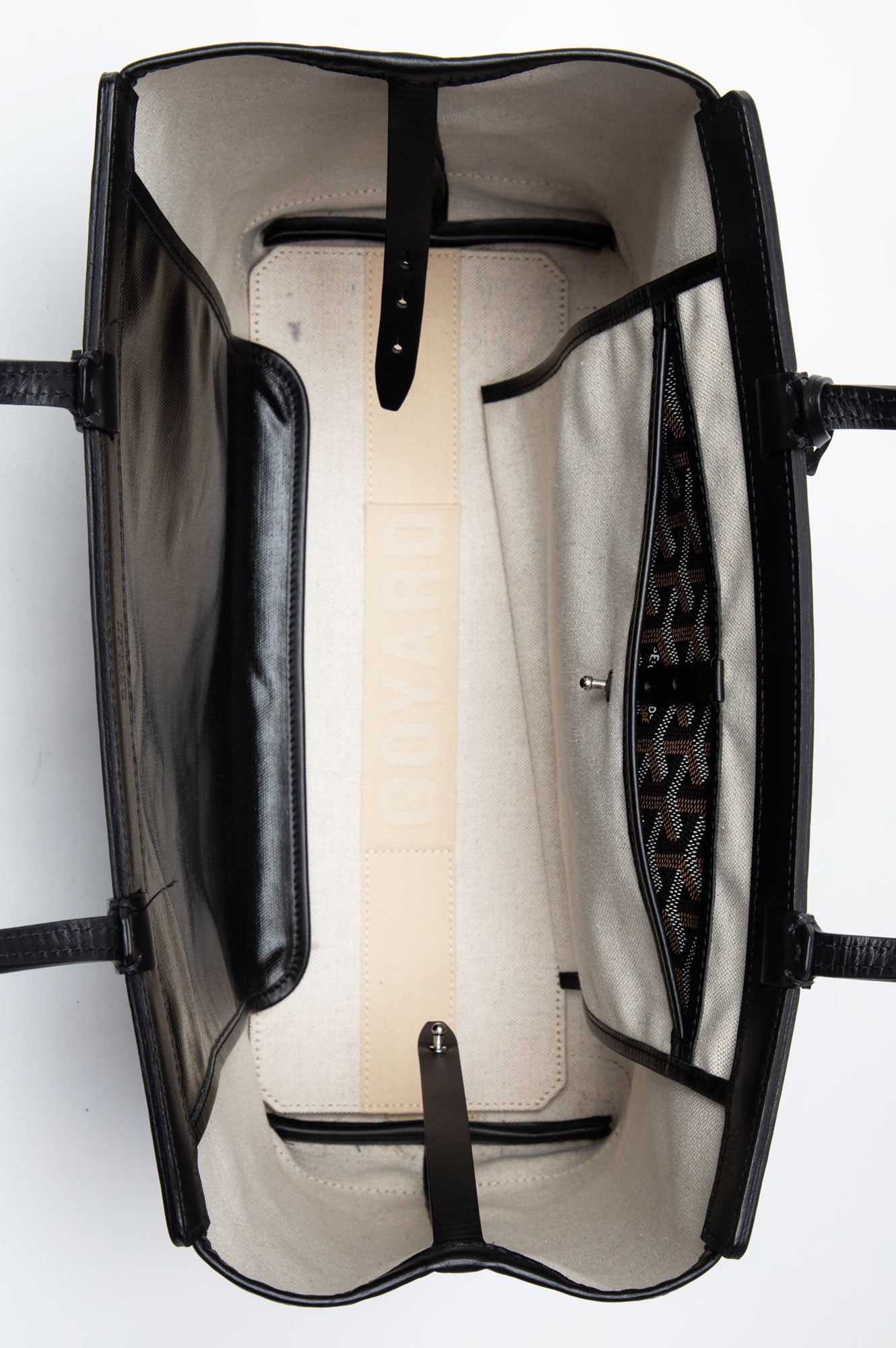 Goyard Black Goyardine Bellechasse PM Tote