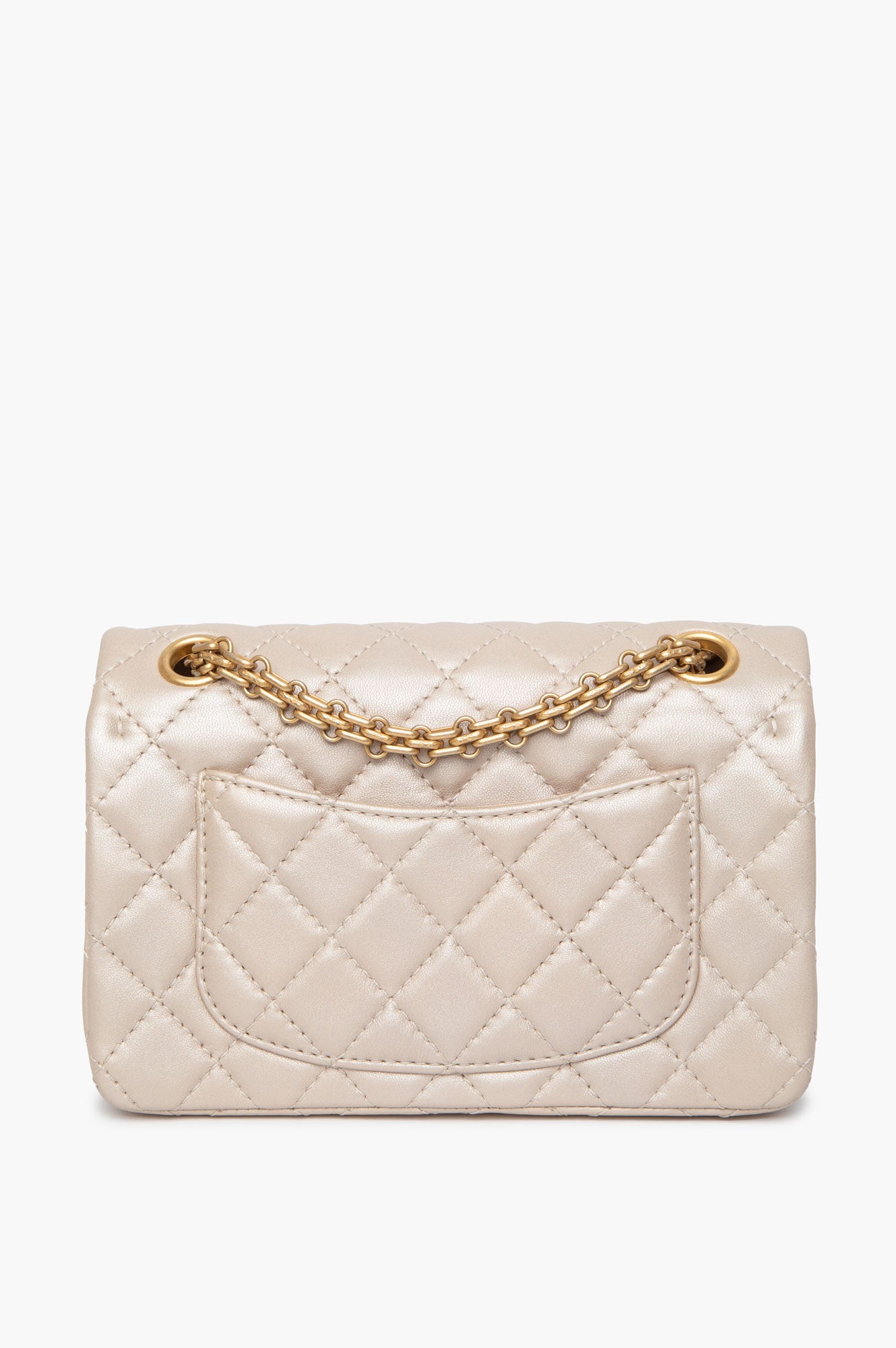 Chanel Beige Pearl Lambskin Mini 2.55 Reissue Flap Bag