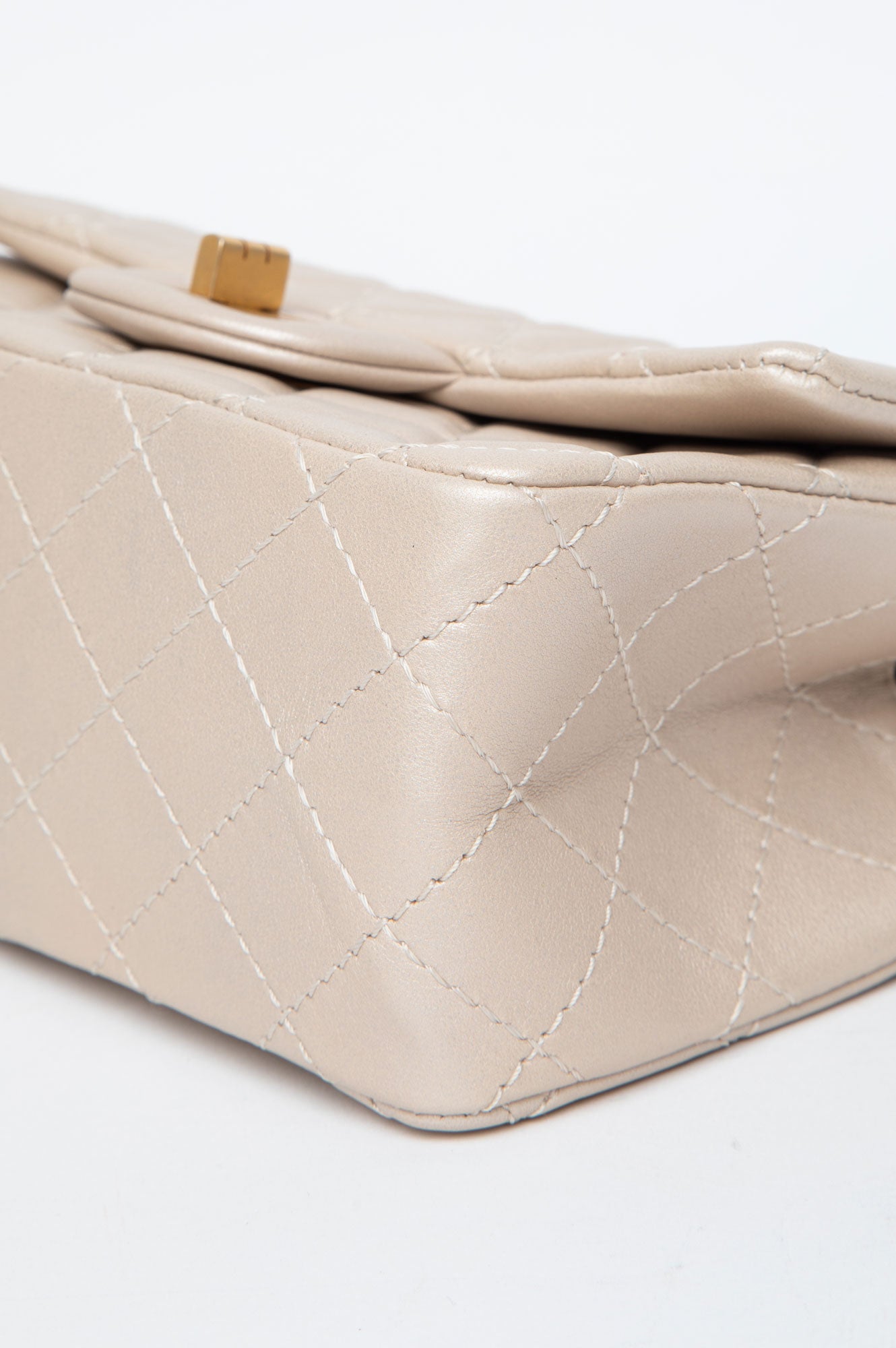 Chanel Beige Pearl Lambskin Mini 2.55 Reissue Flap Bag