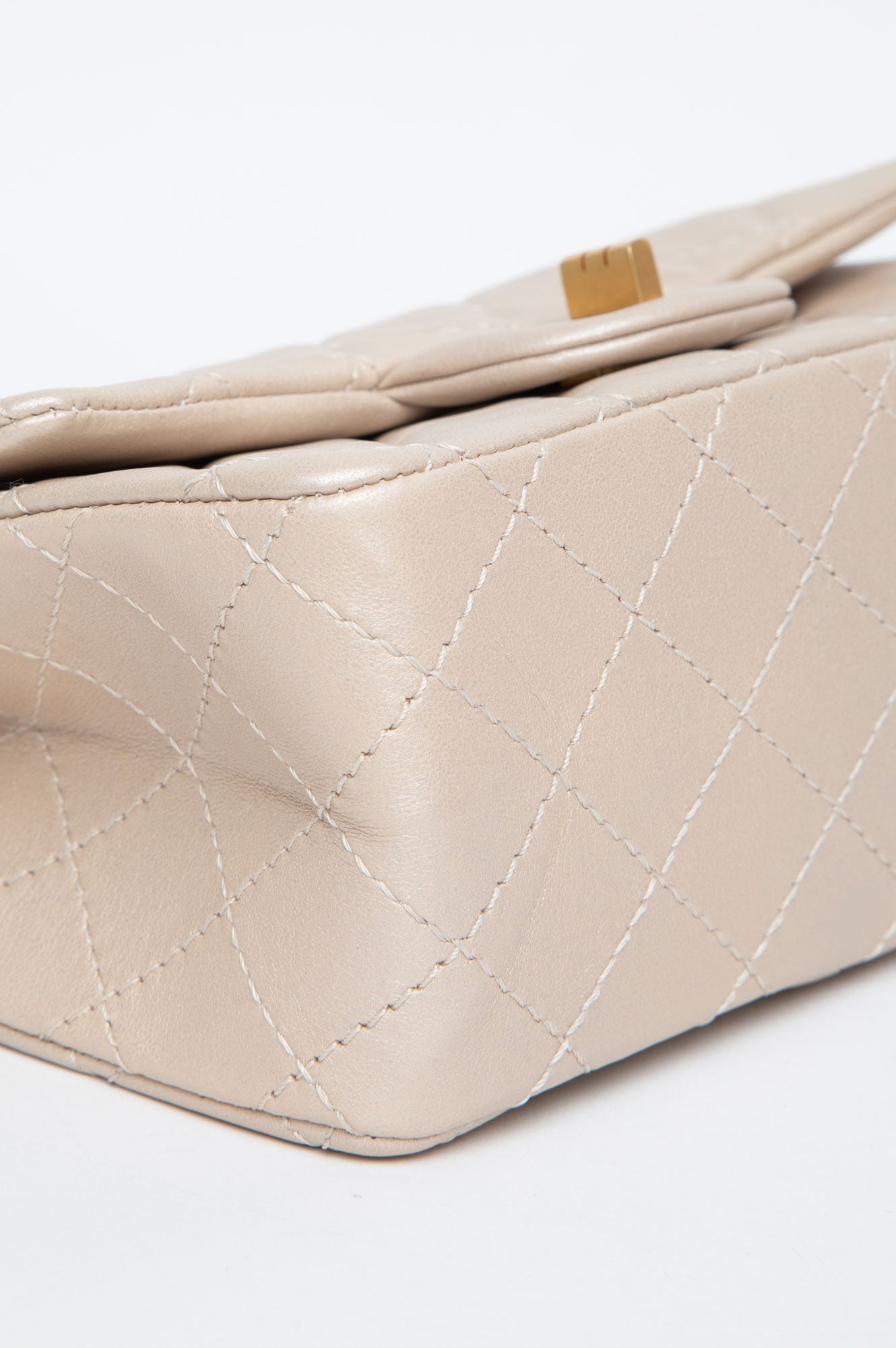 Chanel Beige Pearl Lambskin Mini 2.55 Reissue Flap Bag