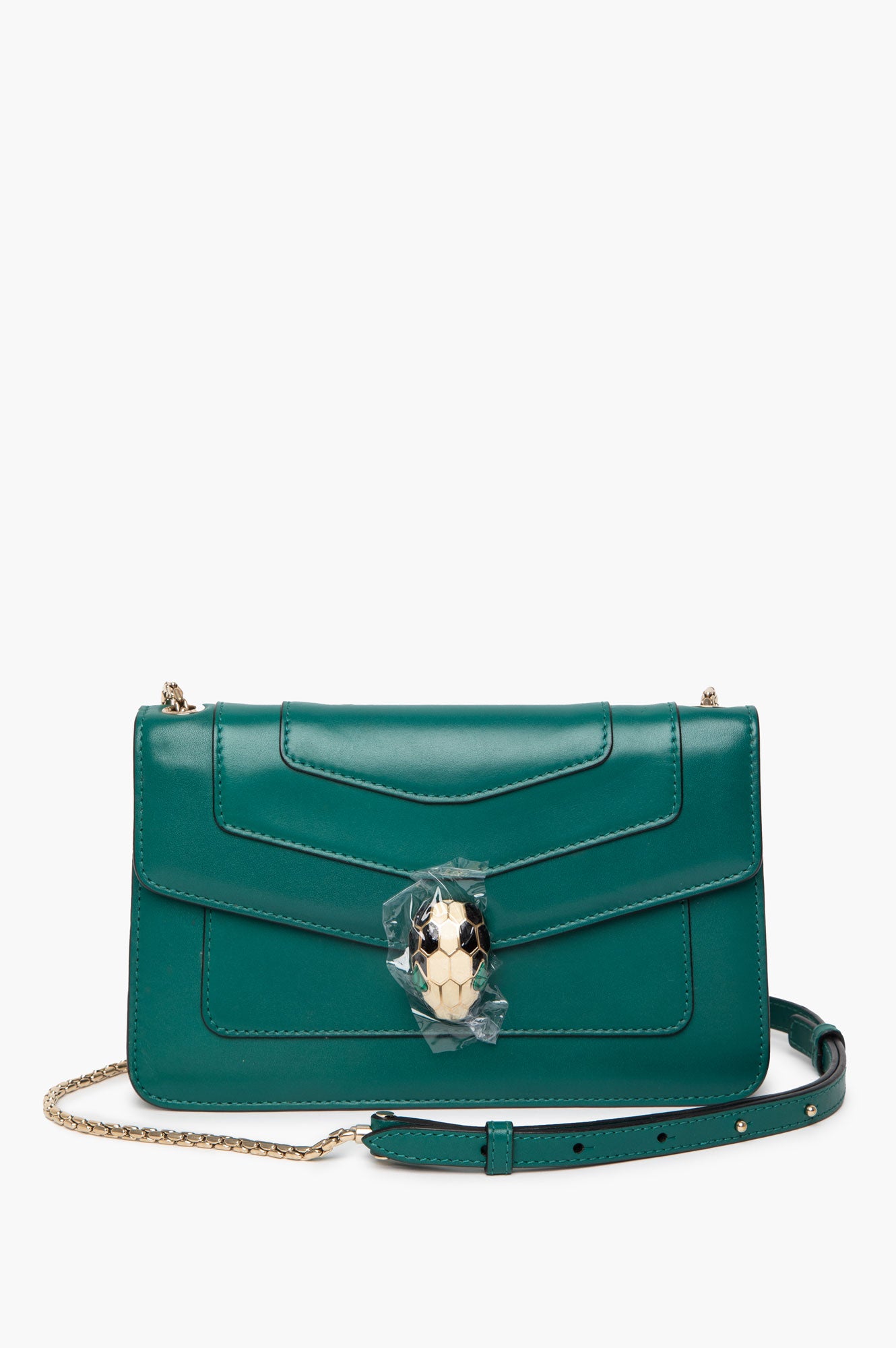 Bvlgari Green Serpenti Forever East West Shoulder Bag