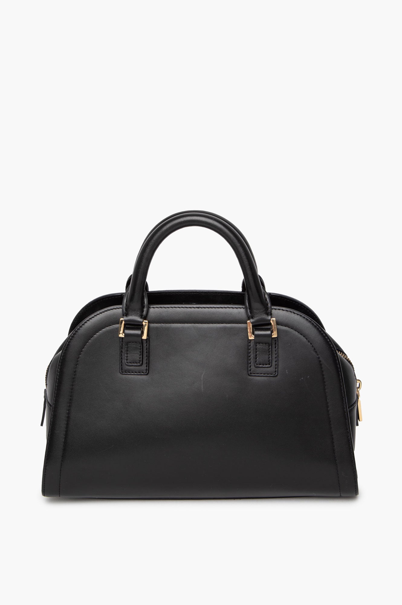 Celine Black Vintage Triomphe Mini Boston Bag
