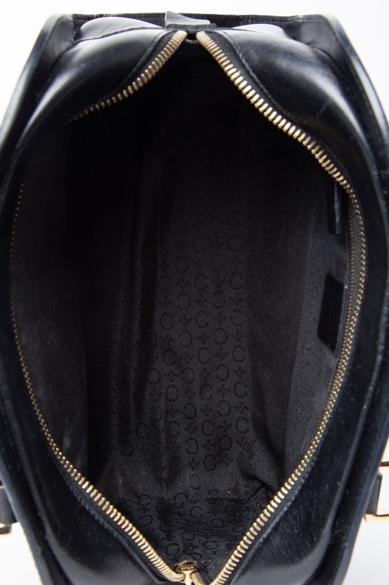 Celine Black Vintage Triomphe Mini Boston Bag