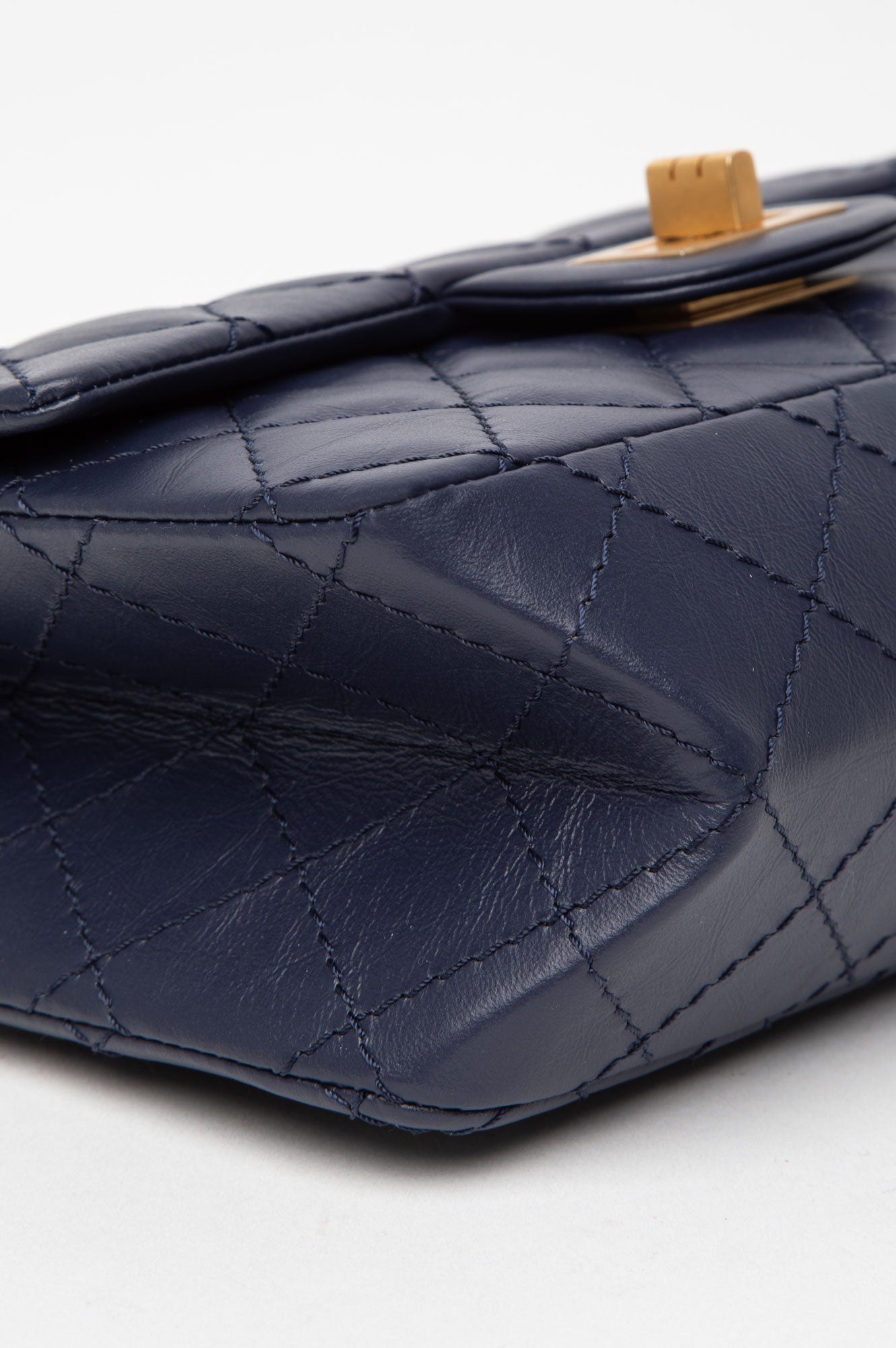 Chanel Navy Aged Calfskin 2.55 Reissue Mini Flap Bag