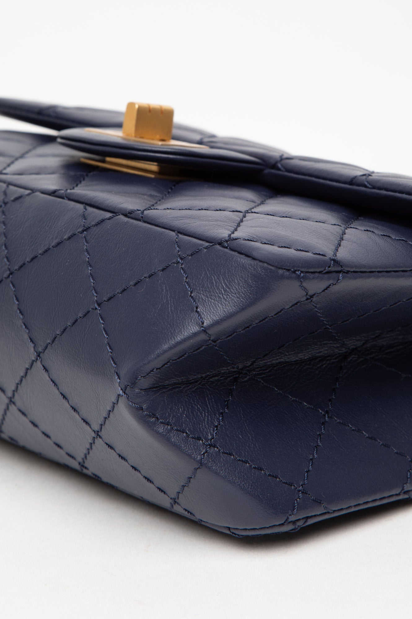 Chanel Navy Aged Calfskin 2.55 Reissue Mini Flap Bag