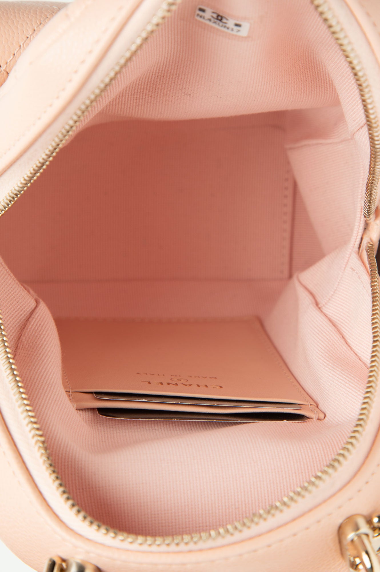 Chanel Light Pink Caviar 24C Mini Backpack