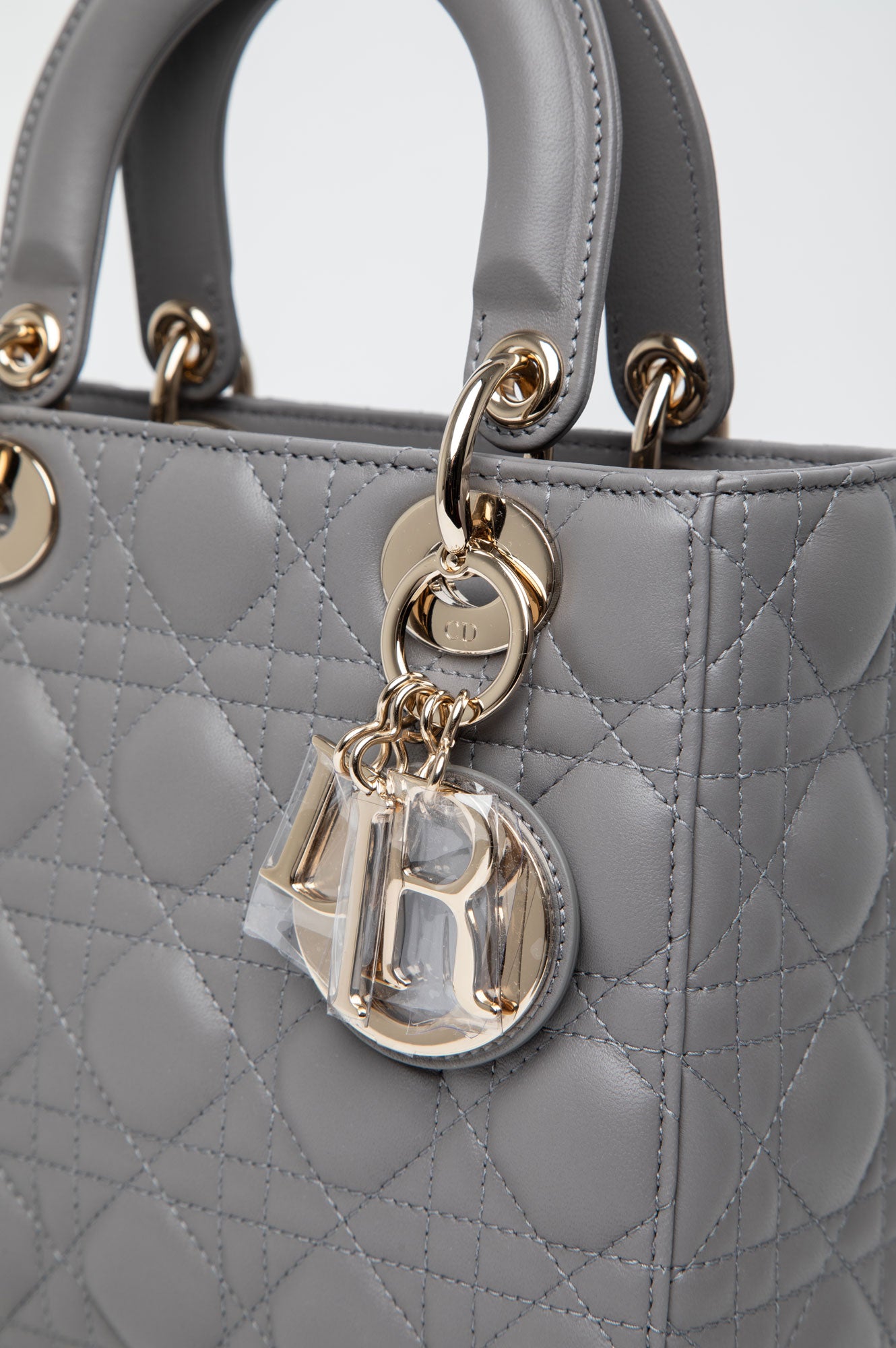 Dior Small Anthracite Grey Cannage ABCDior Lady Dior