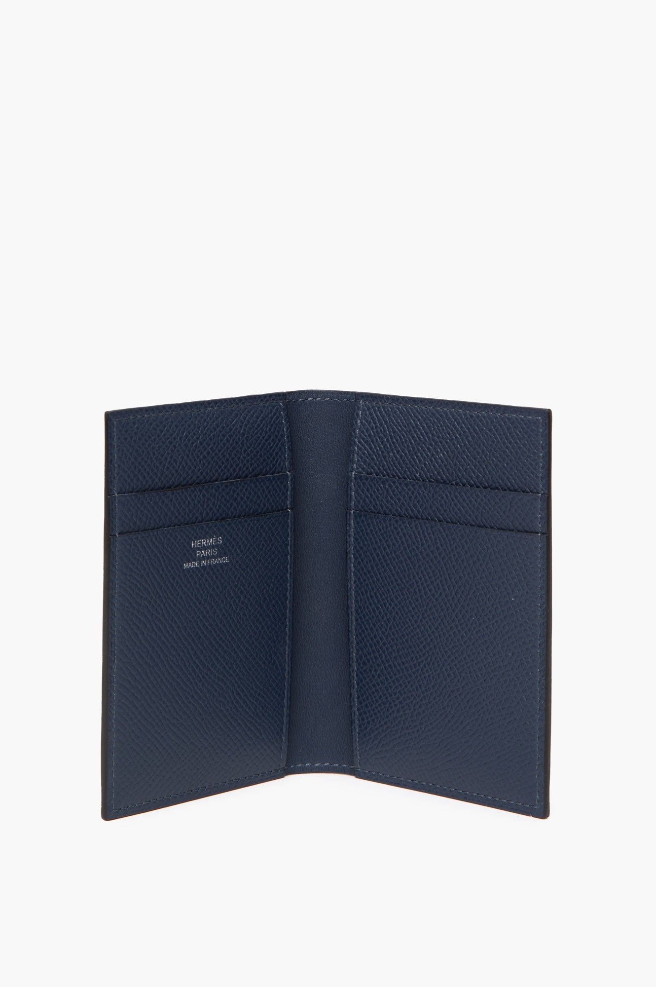 Hermes Bleu Indigo Taurillon Epsom MC Sq. Euclide Cardholder