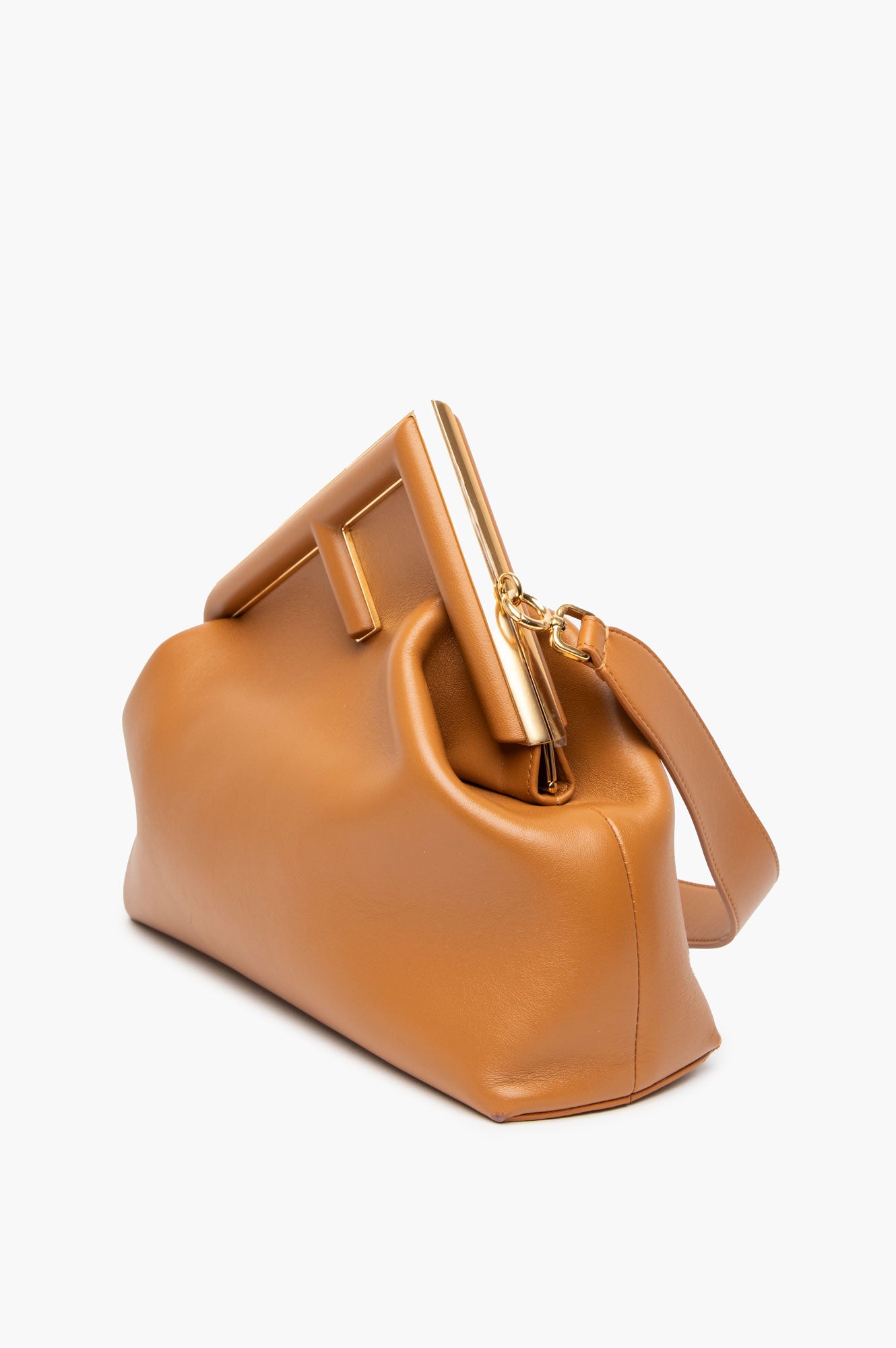 Fendi Caramel Napa Leather Small First Bag with Strap