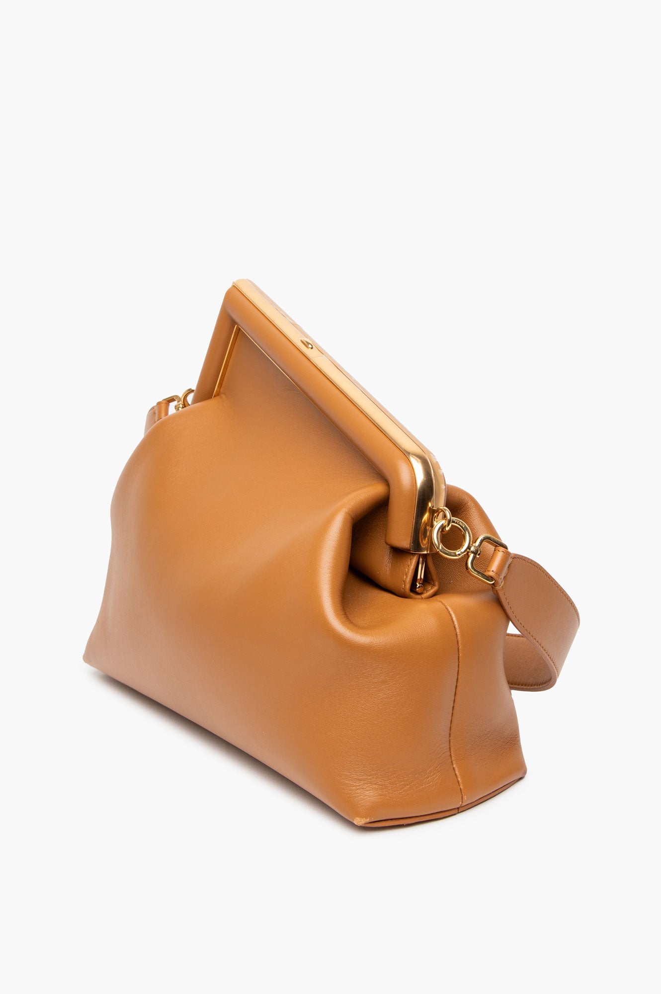 Fendi Caramel Napa Leather Small First Bag with Strap