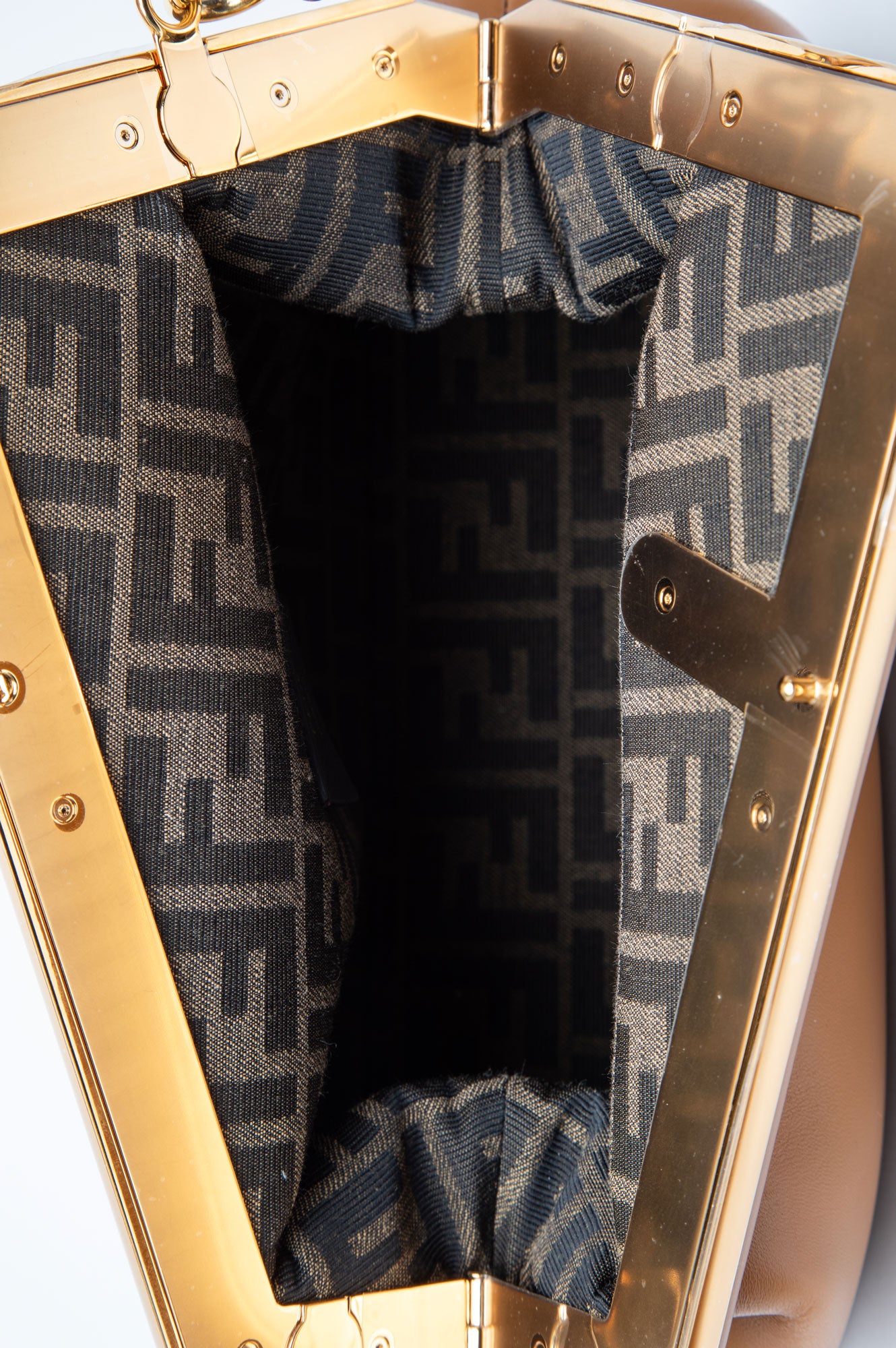 Fendi Caramel Napa Leather Small First Bag with Strap