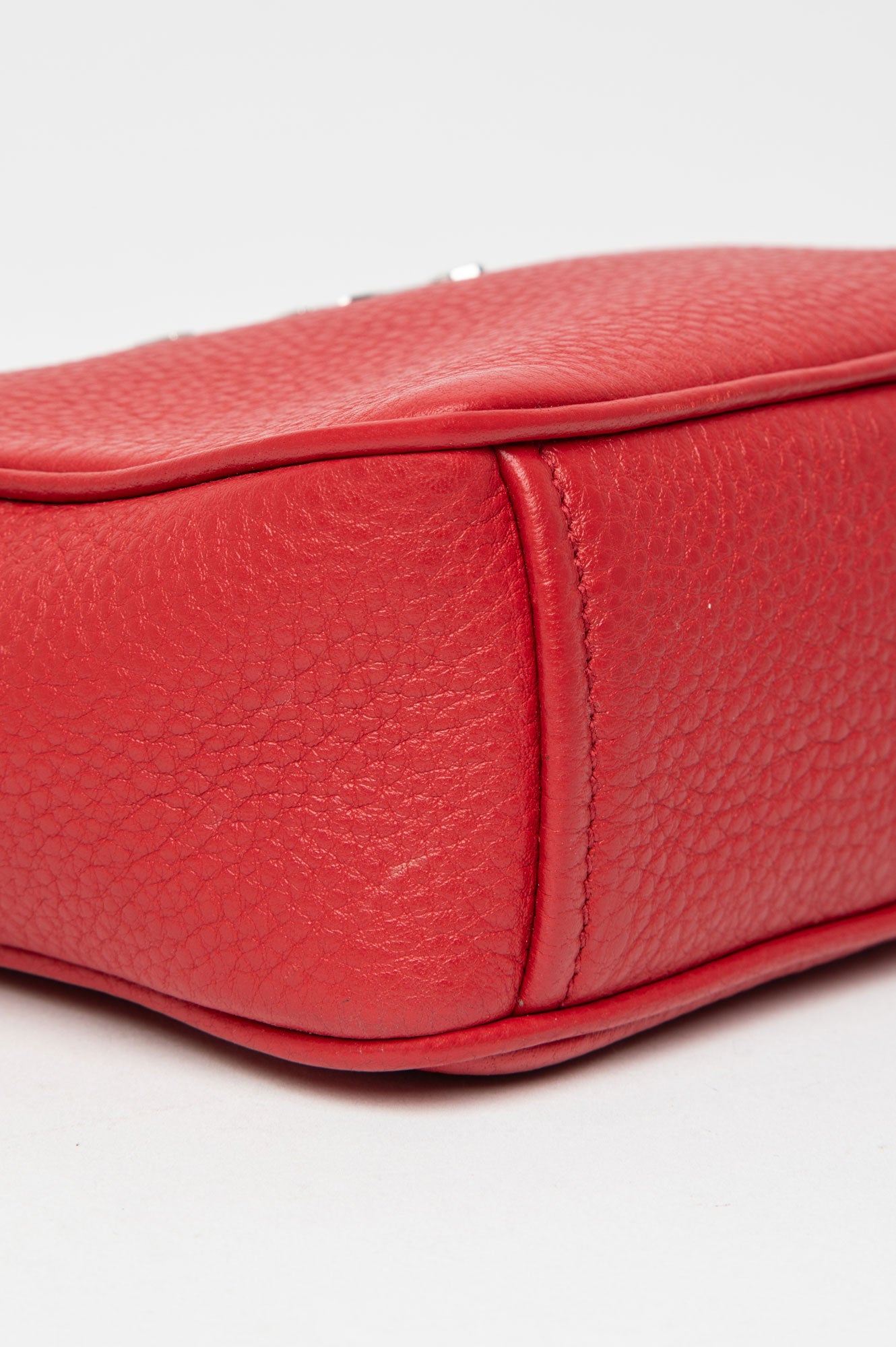 Prada Red Pebbled Leather Crossbody Bag