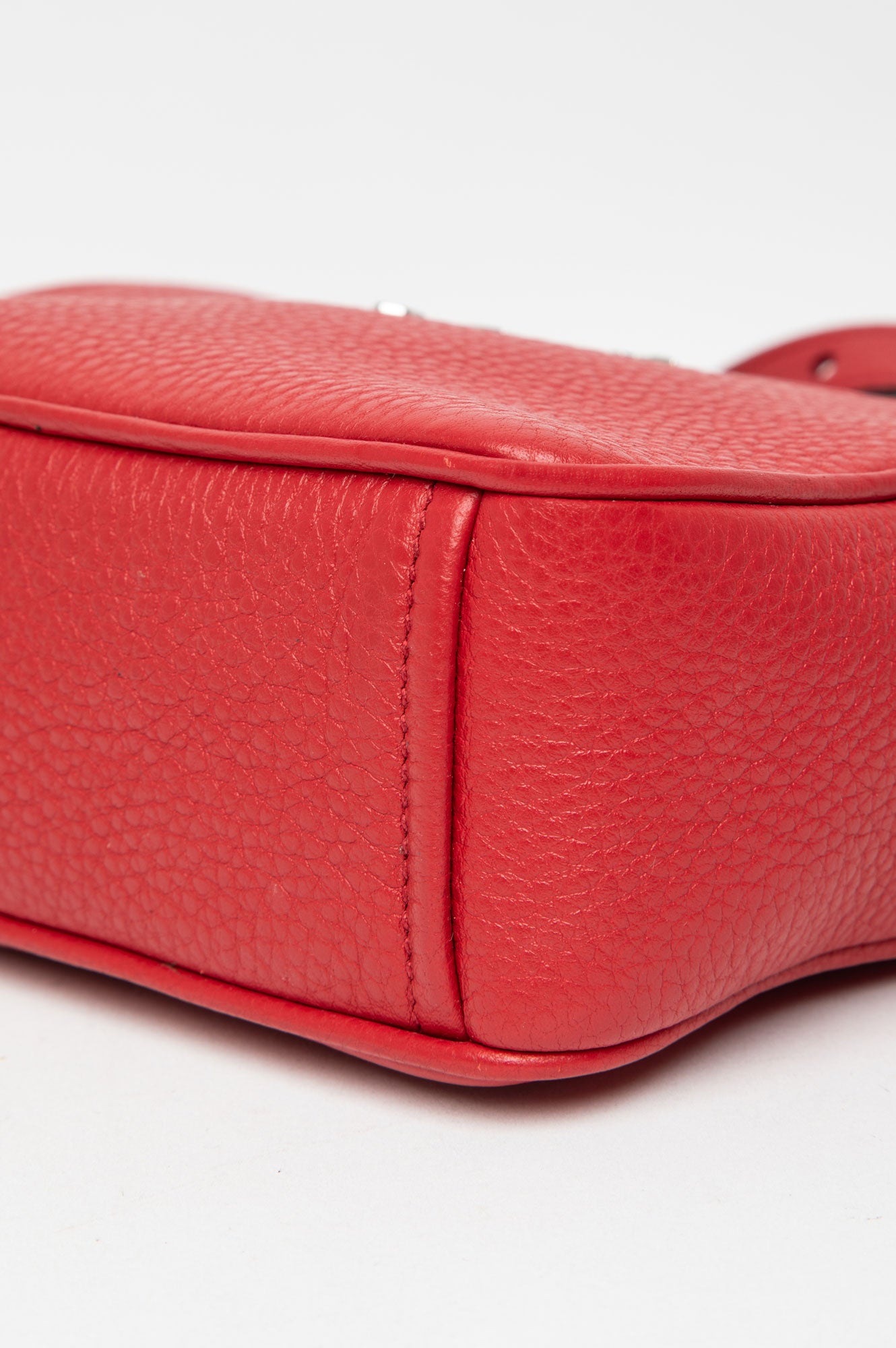 Prada Red Pebbled Leather Crossbody Bag
