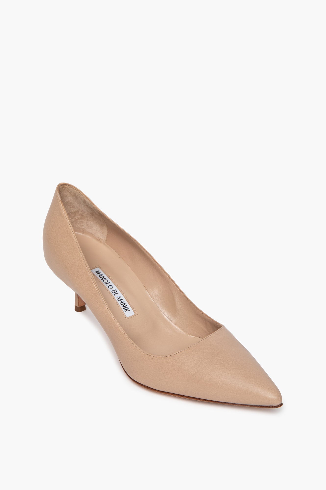 Manolo Blahnik Beige Leather Pumps 39