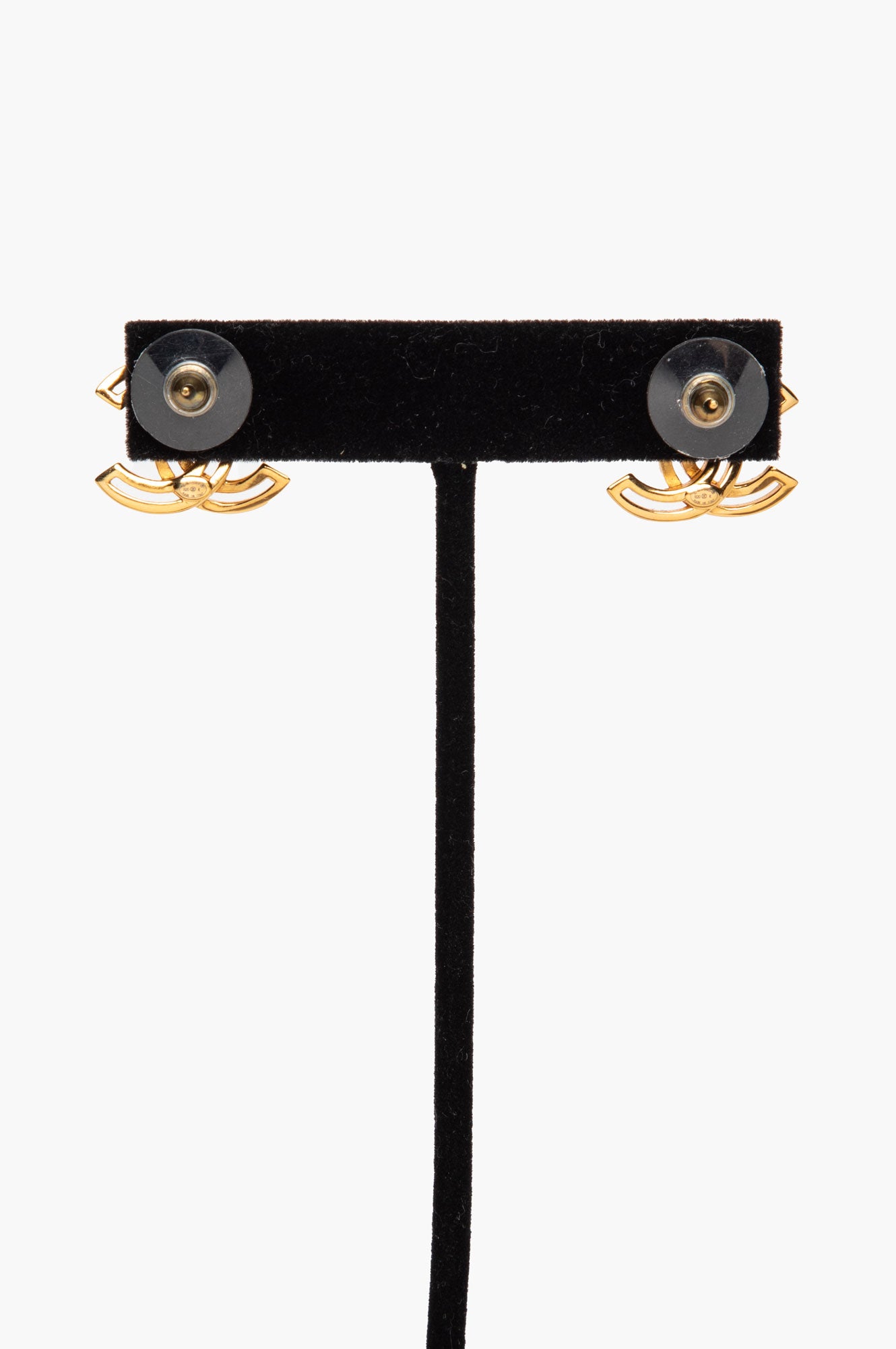 Chanel Gold Tone CC Earrings