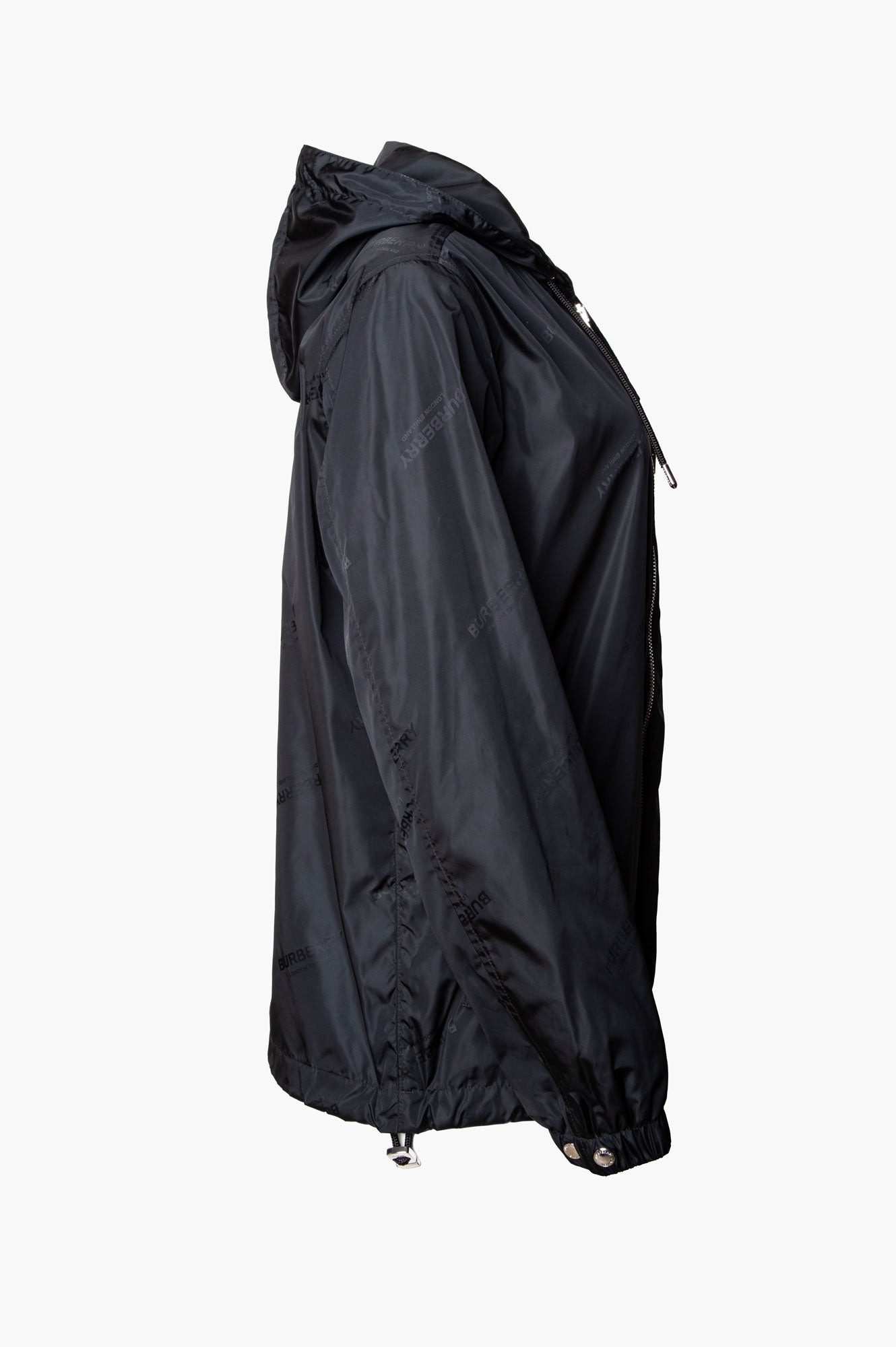 Burberry Men's Black Windbreaker Hoodie