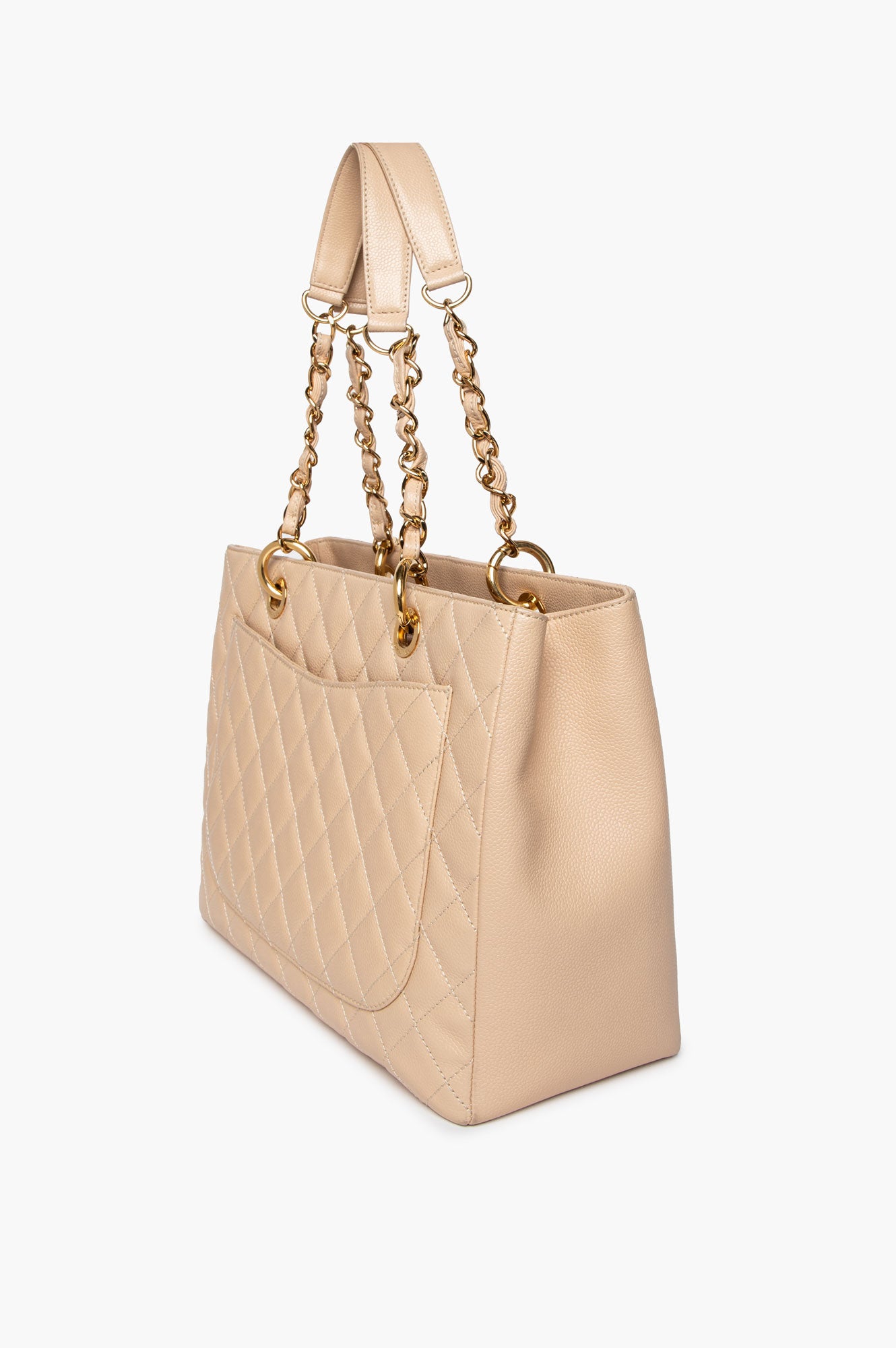 Chanel Beige Caviar Grand Shopping Tote