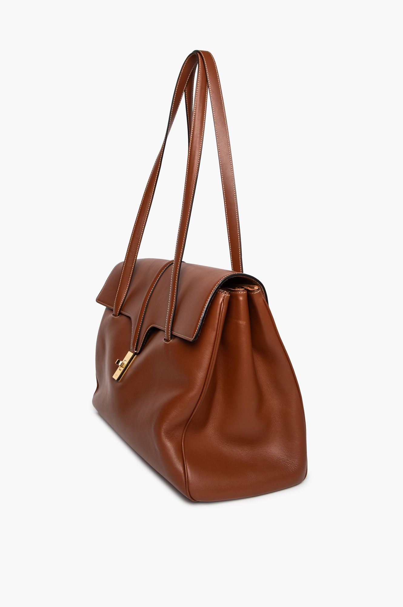 Celine Brown Calfskin Large Soft 16 Shoulder Bag
