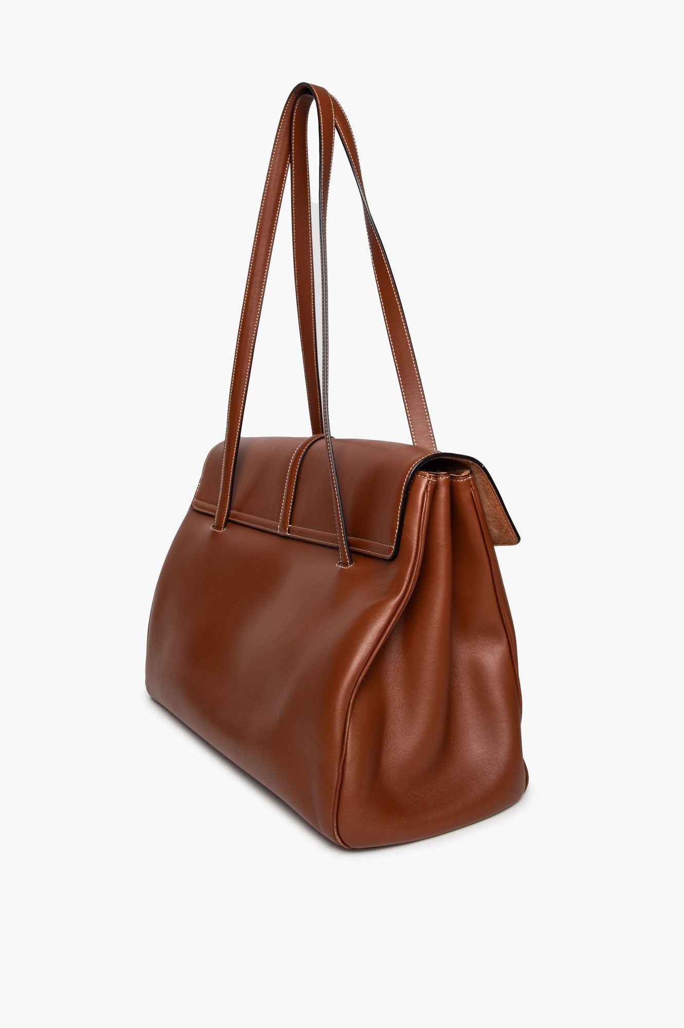 Celine Brown Calfskin Large Soft 16 Shoulder Bag