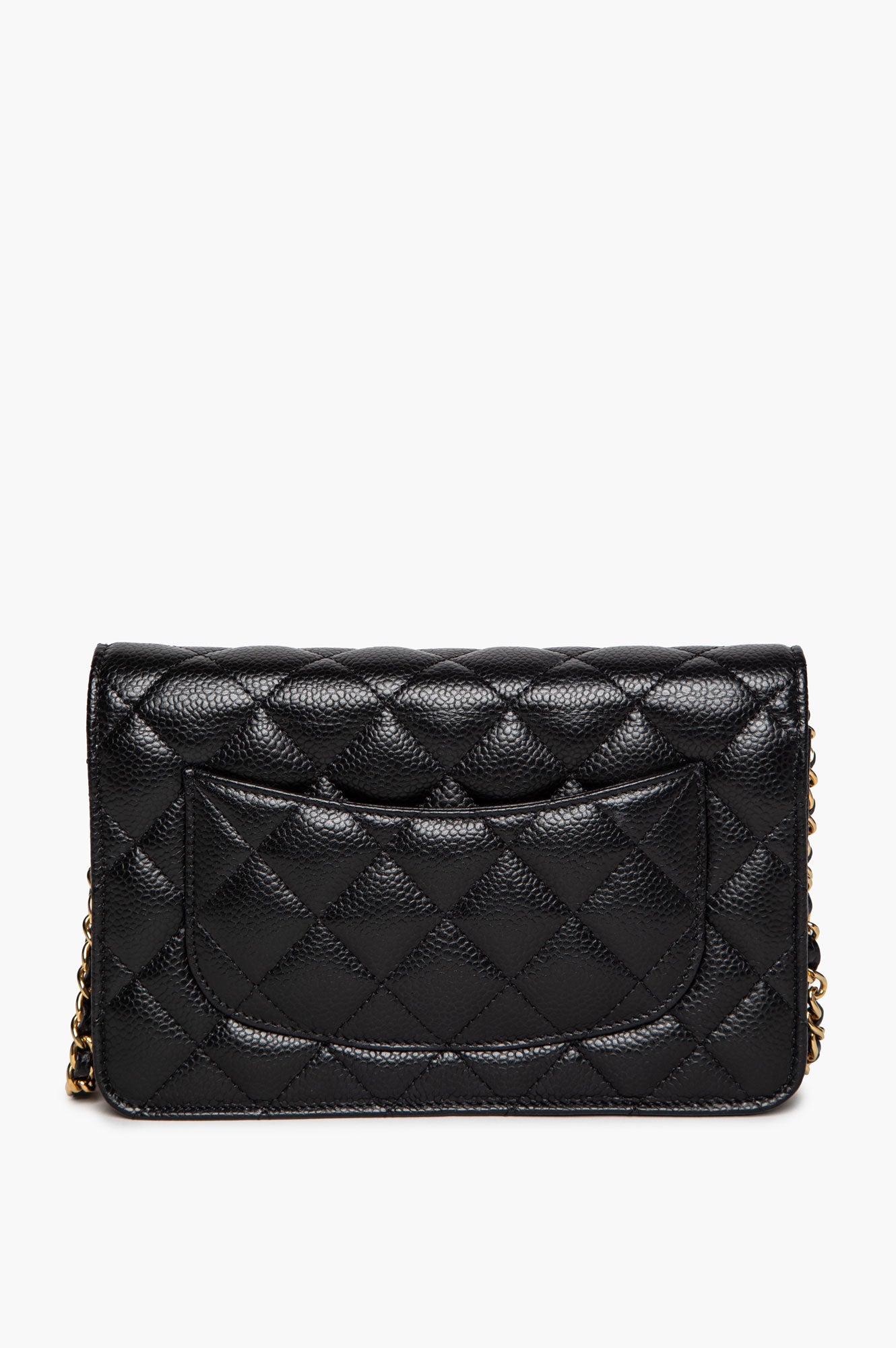 Chanel Black Caviar Wallet On Chain 2022