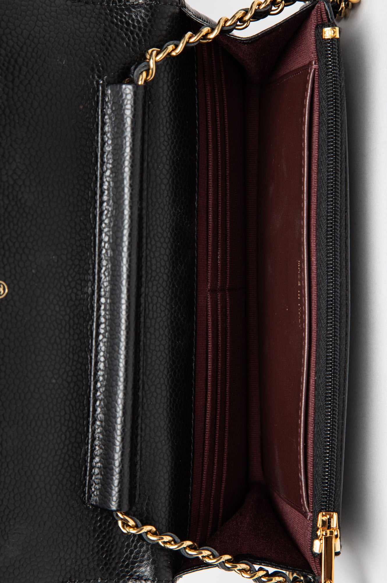 Chanel Black Caviar Wallet On Chain 2022