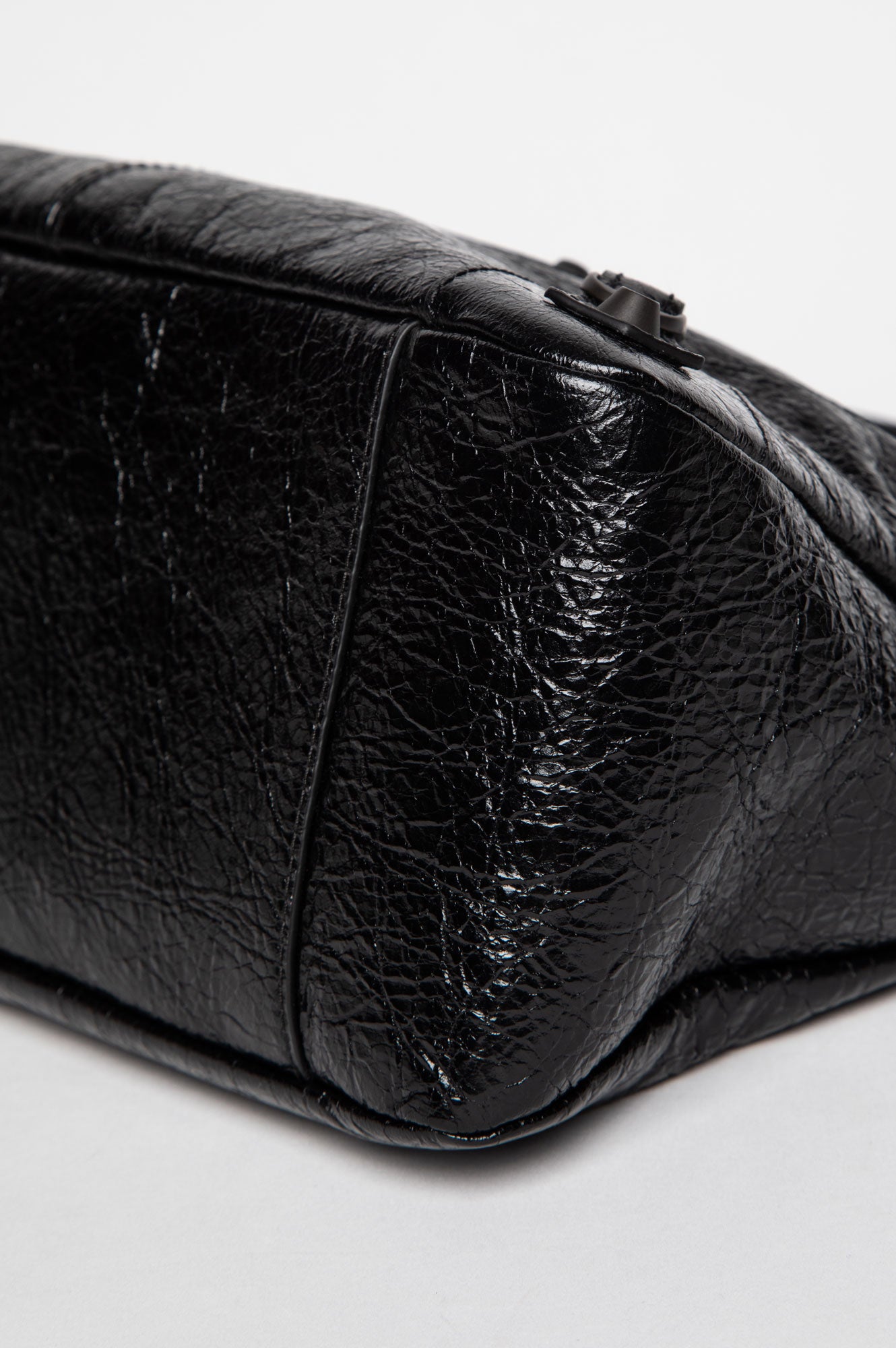 Balenciaga Black Arena Lambskin Antique Brass Hardware Le City Bag