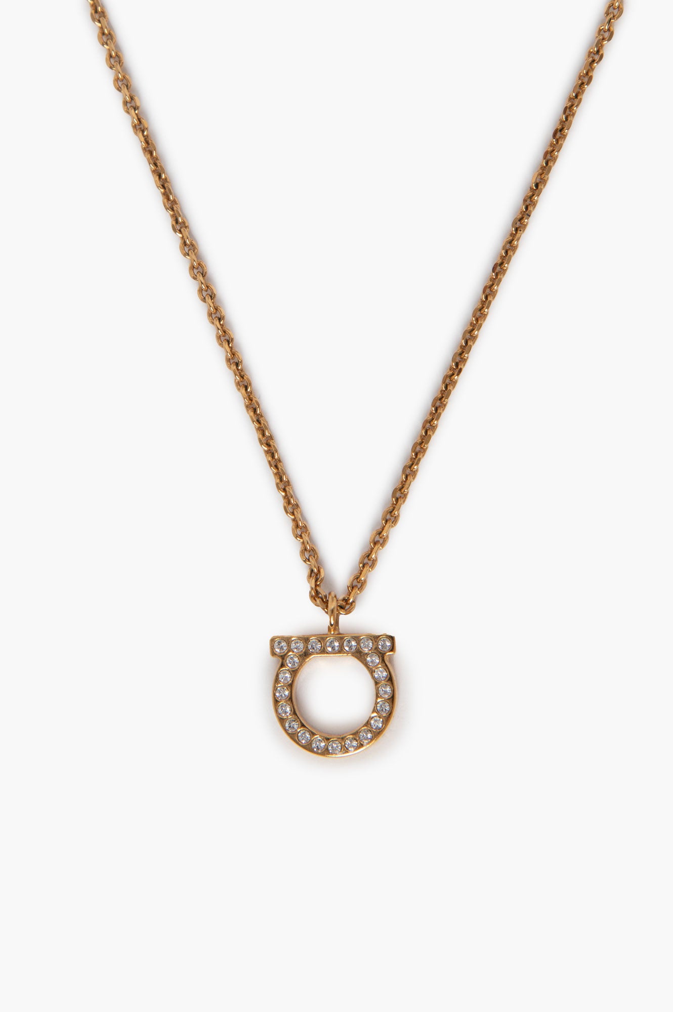 Salvatore Ferragamo Gold Tone Necklace
