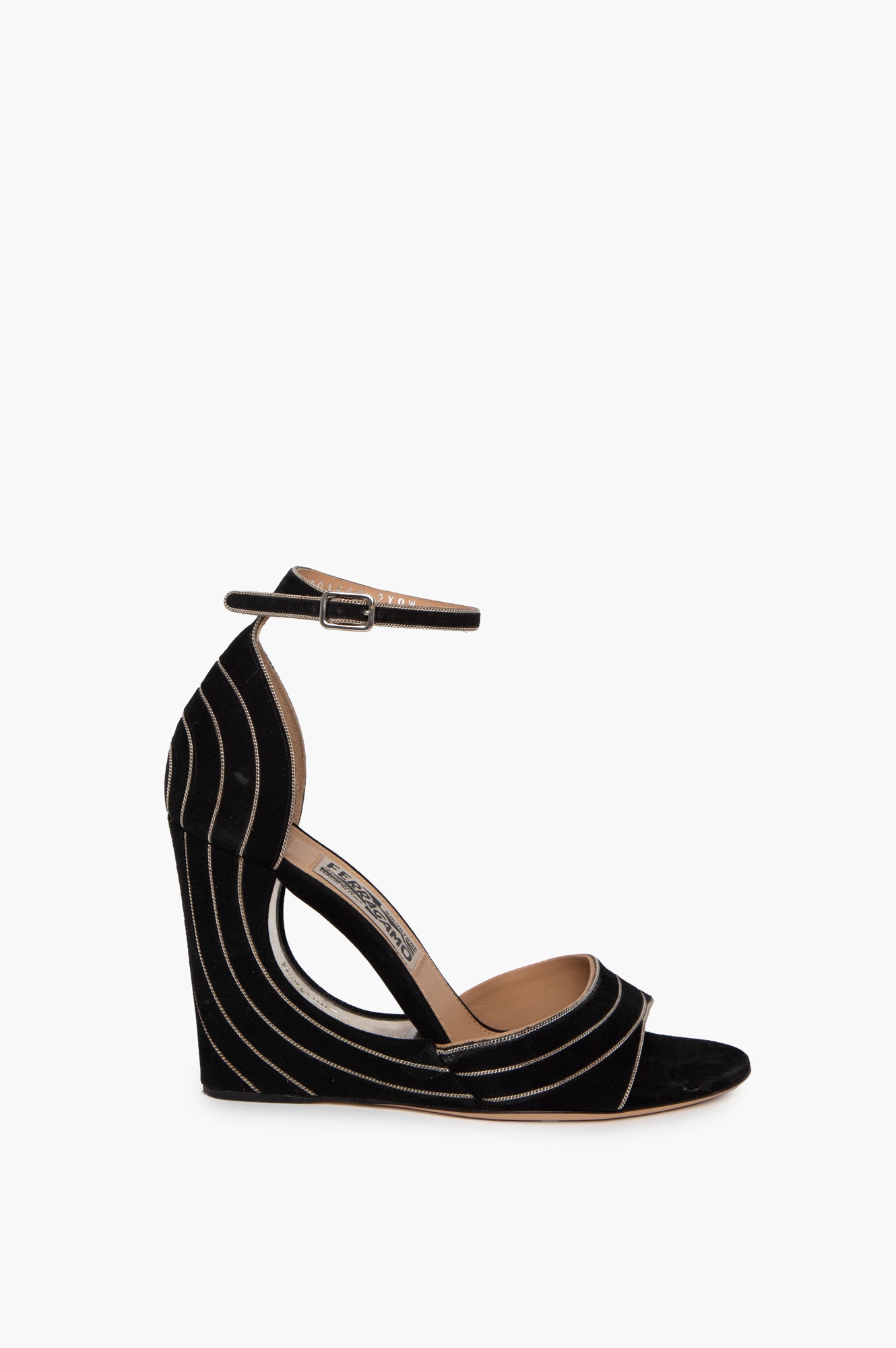Salvatore Ferragamo Black High Heel Sandals Size 37