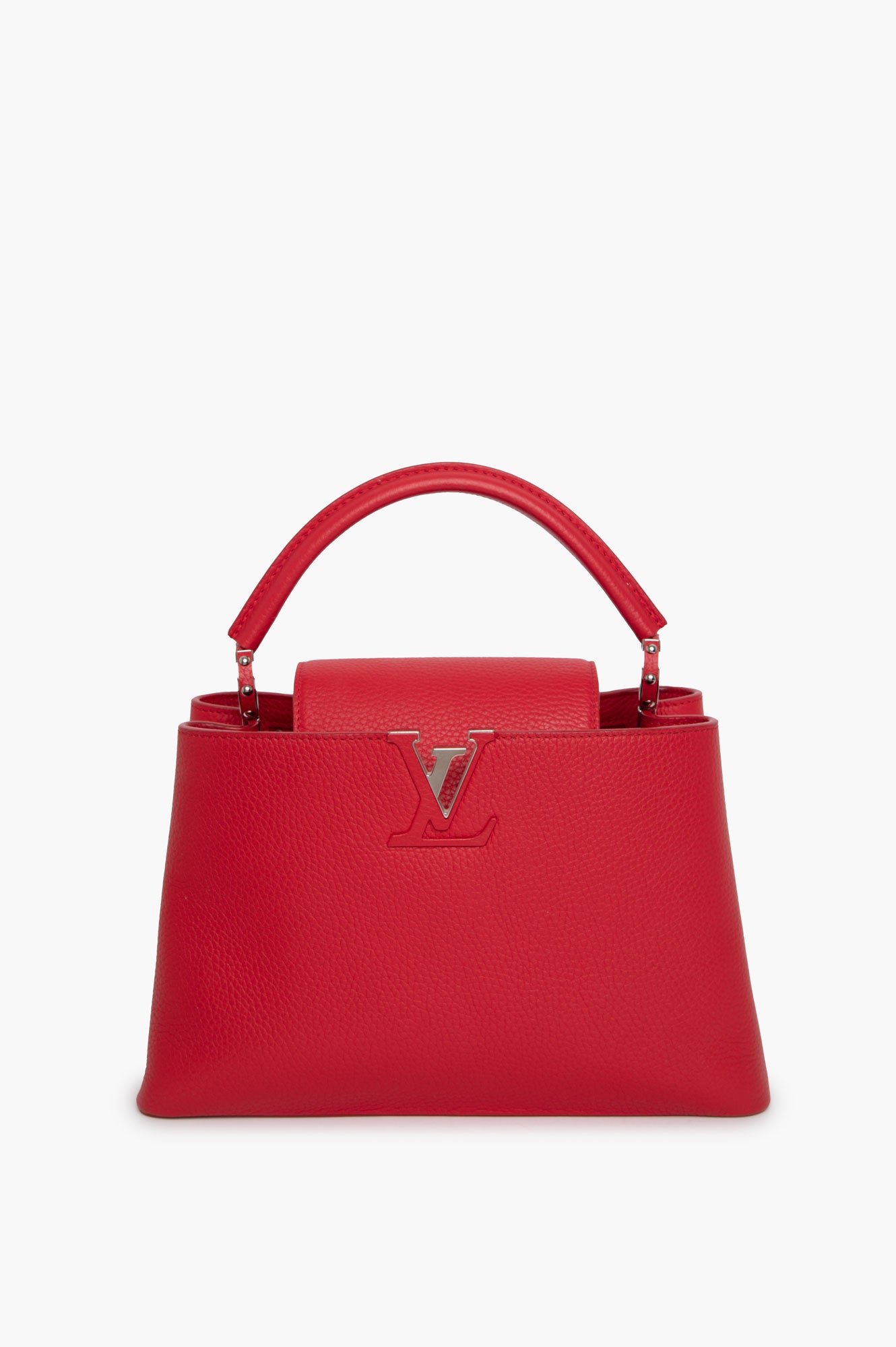 Louis Vuitton Taurillon Capucines PM Red