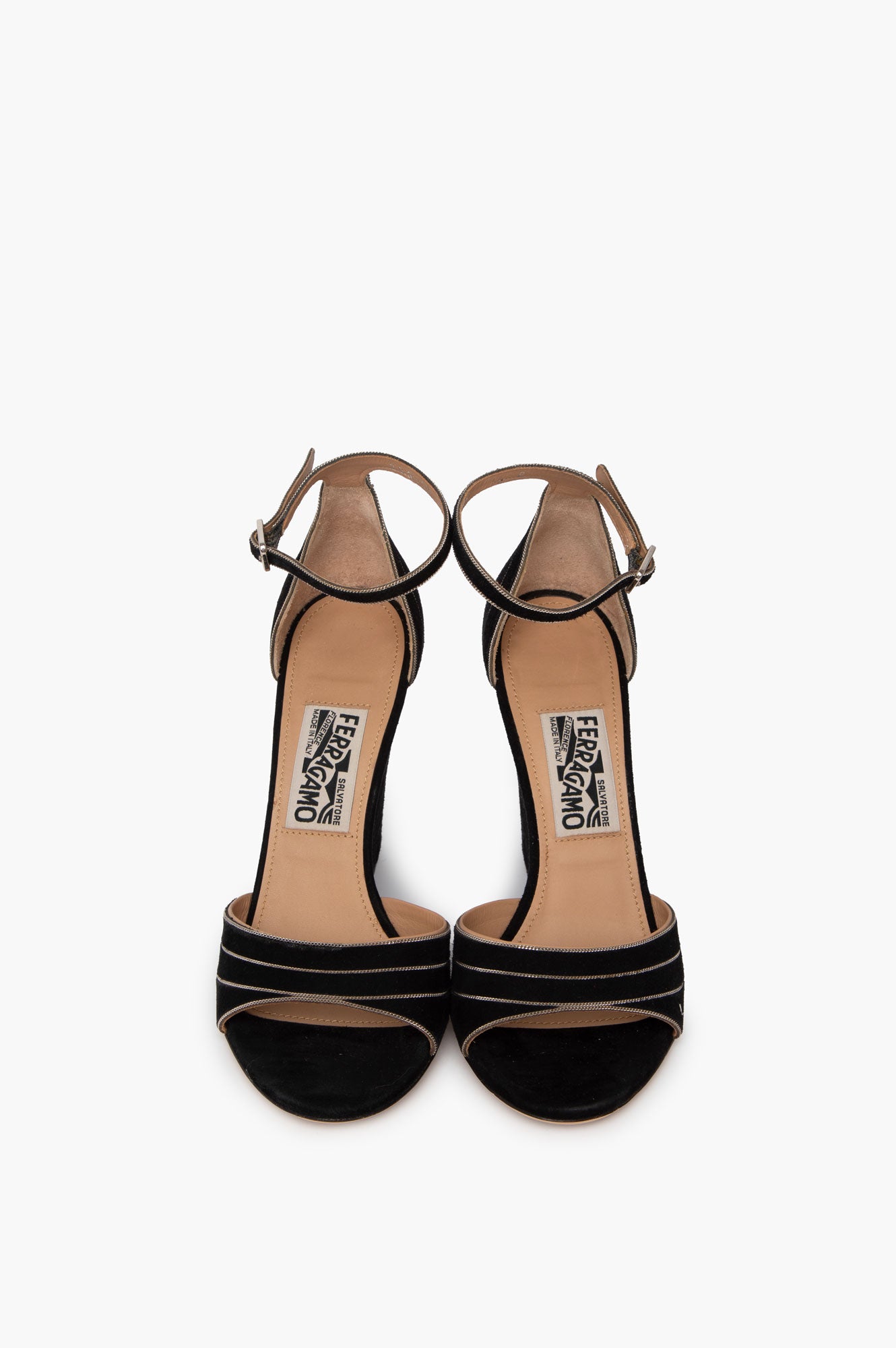 Salvatore Ferragamo Black High Heel Sandals Size 37
