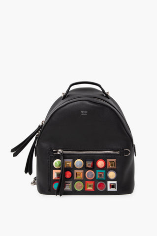 Fendi Black By The Way Studded Backpack