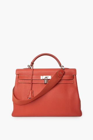 Hermes Kelly 40 Clemence Leather Bag