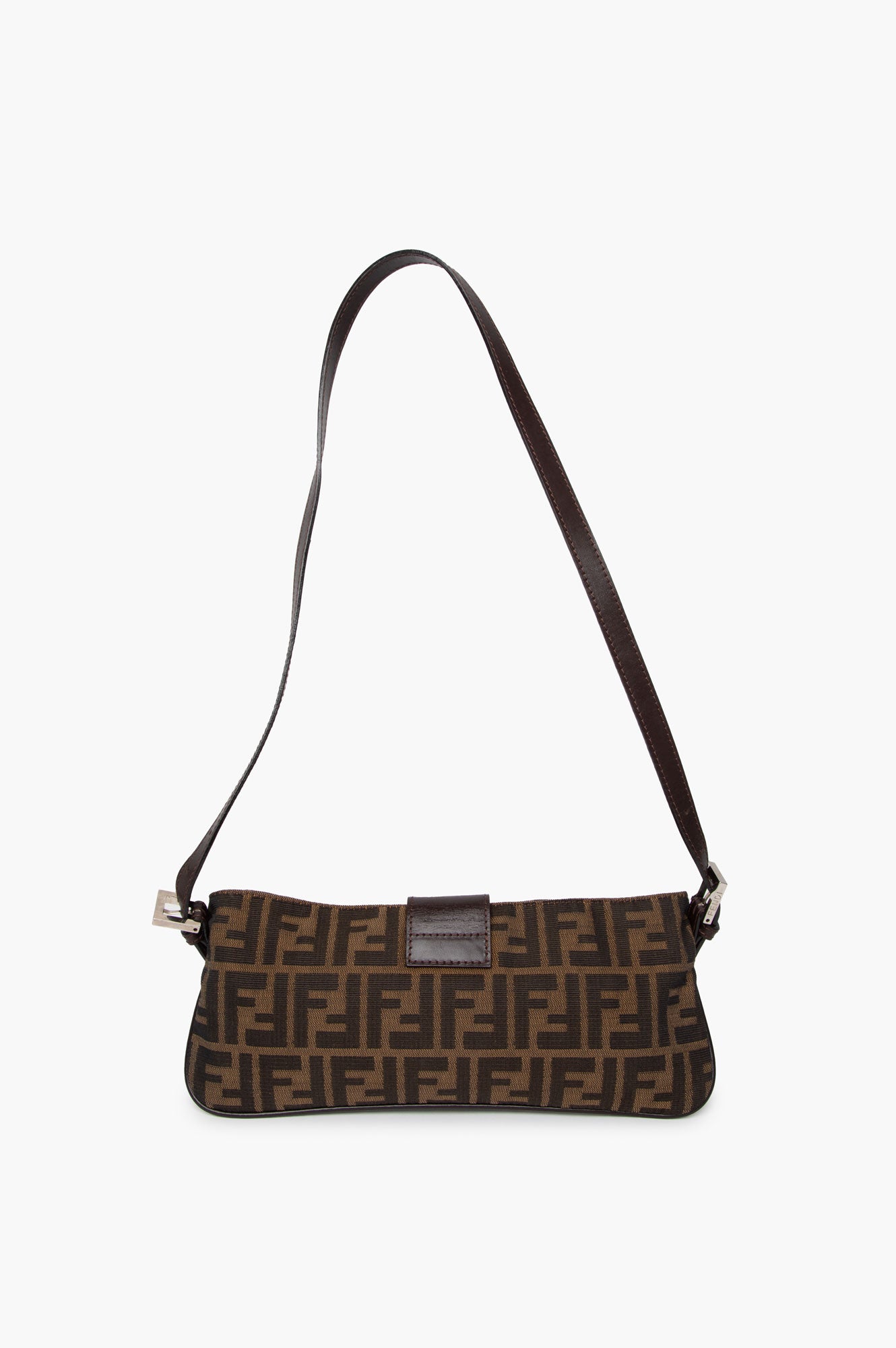 Fendi Brown Canvas Zucca Crossbody Bag