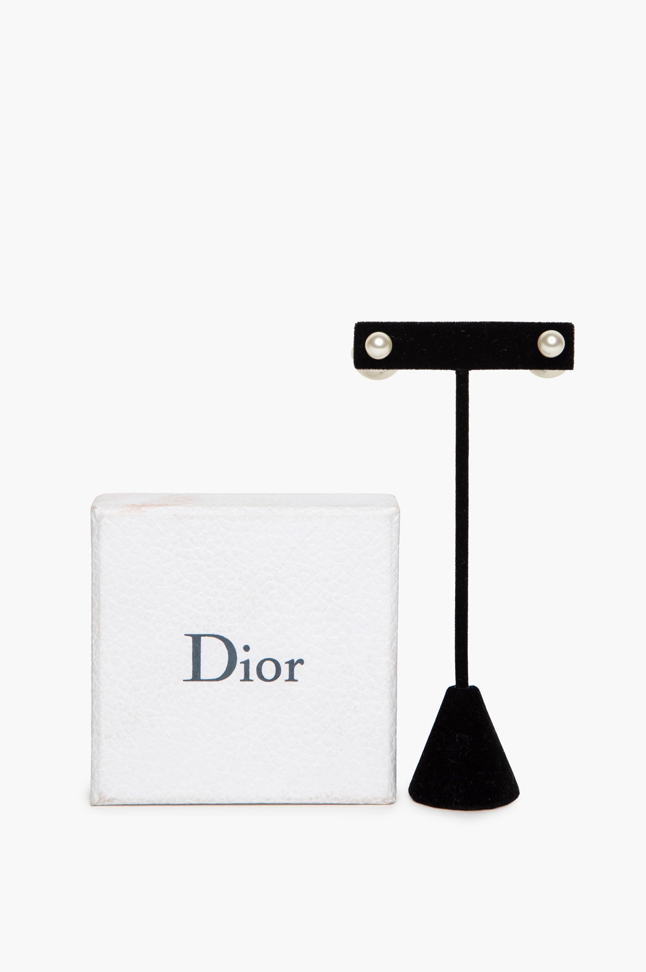 Christian Dior Gold Finish Faux Pearl Tribales Earrings