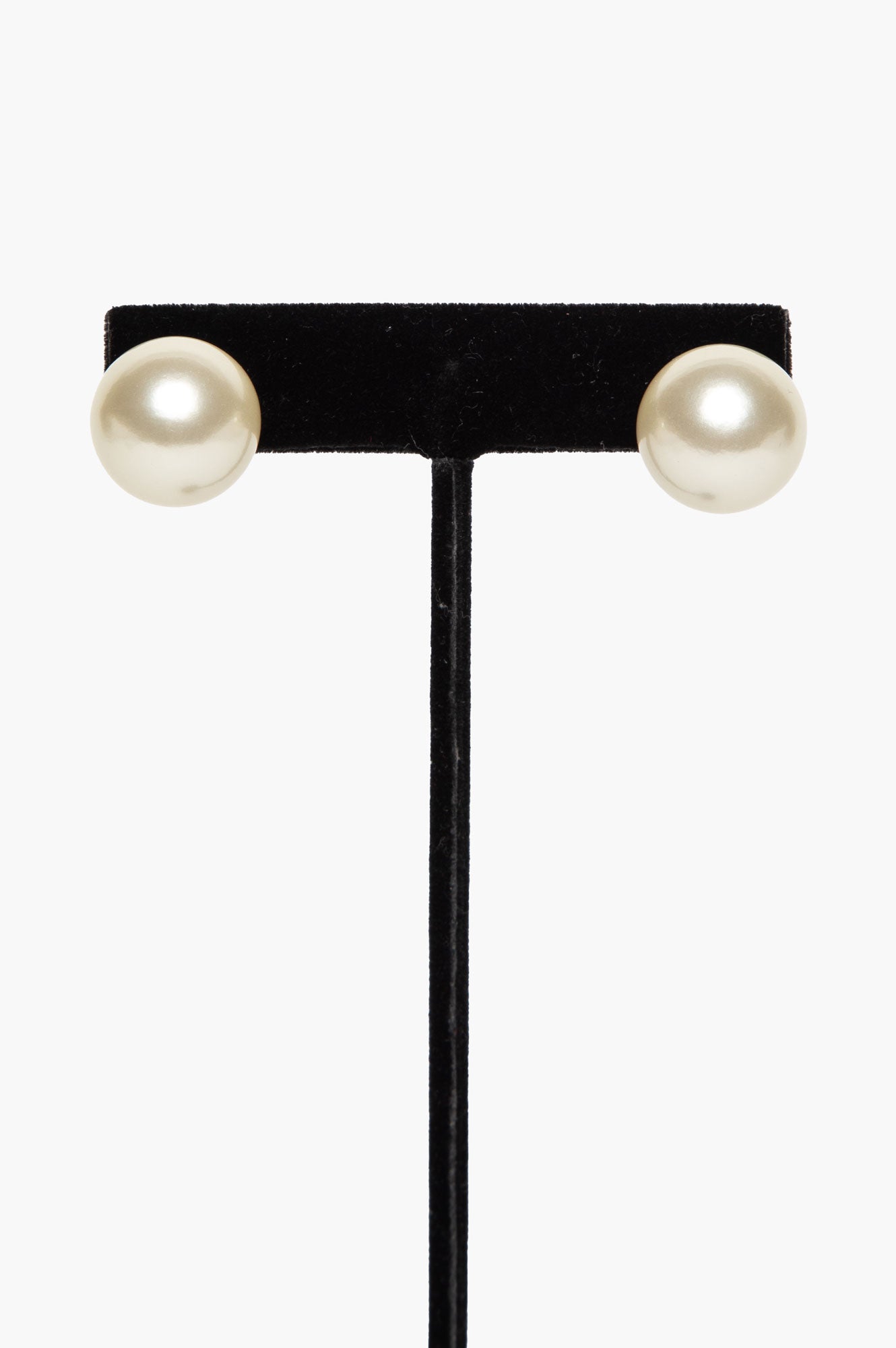 Christian Dior Gold Finish Faux Pearl Tribales Earrings
